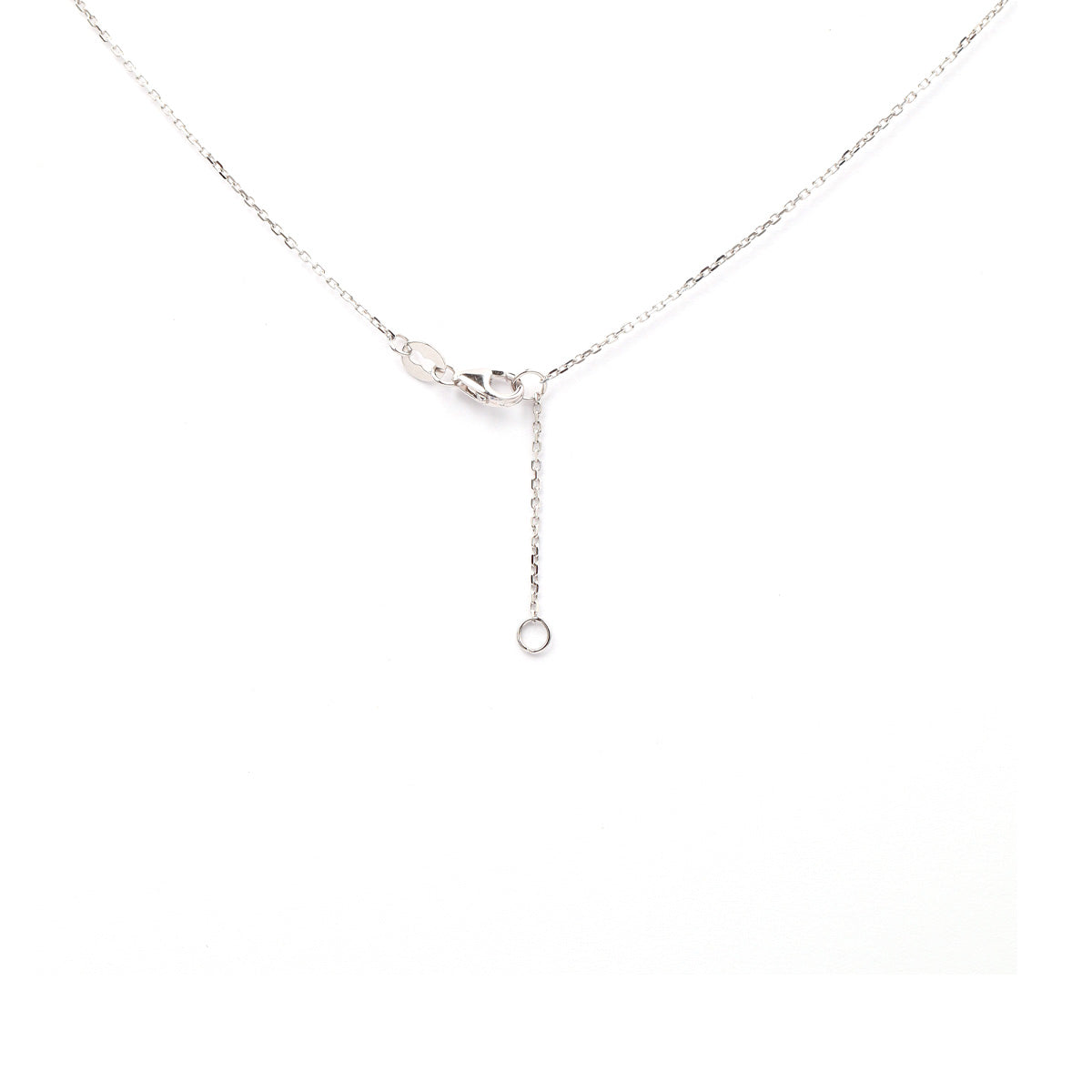 18K Gold Round Brilliant Diamond Pavé illusion Duo Necklace 0.18ct tw. A00097 - FABER JEWELS