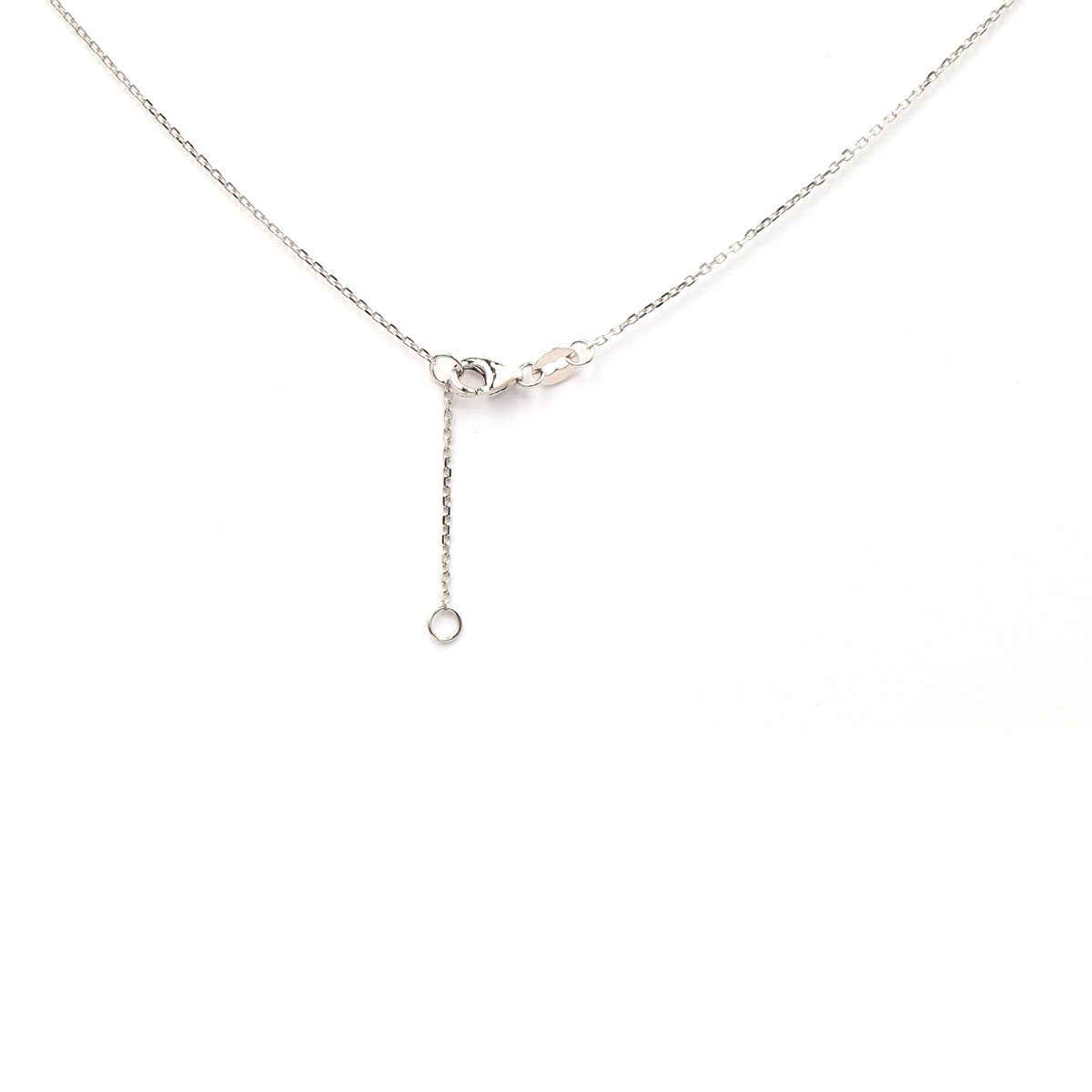 18K gold Round Brilliant Diamond Pave Illusion Necklace 0.26ct tw. A00095 - FABER JEWELS