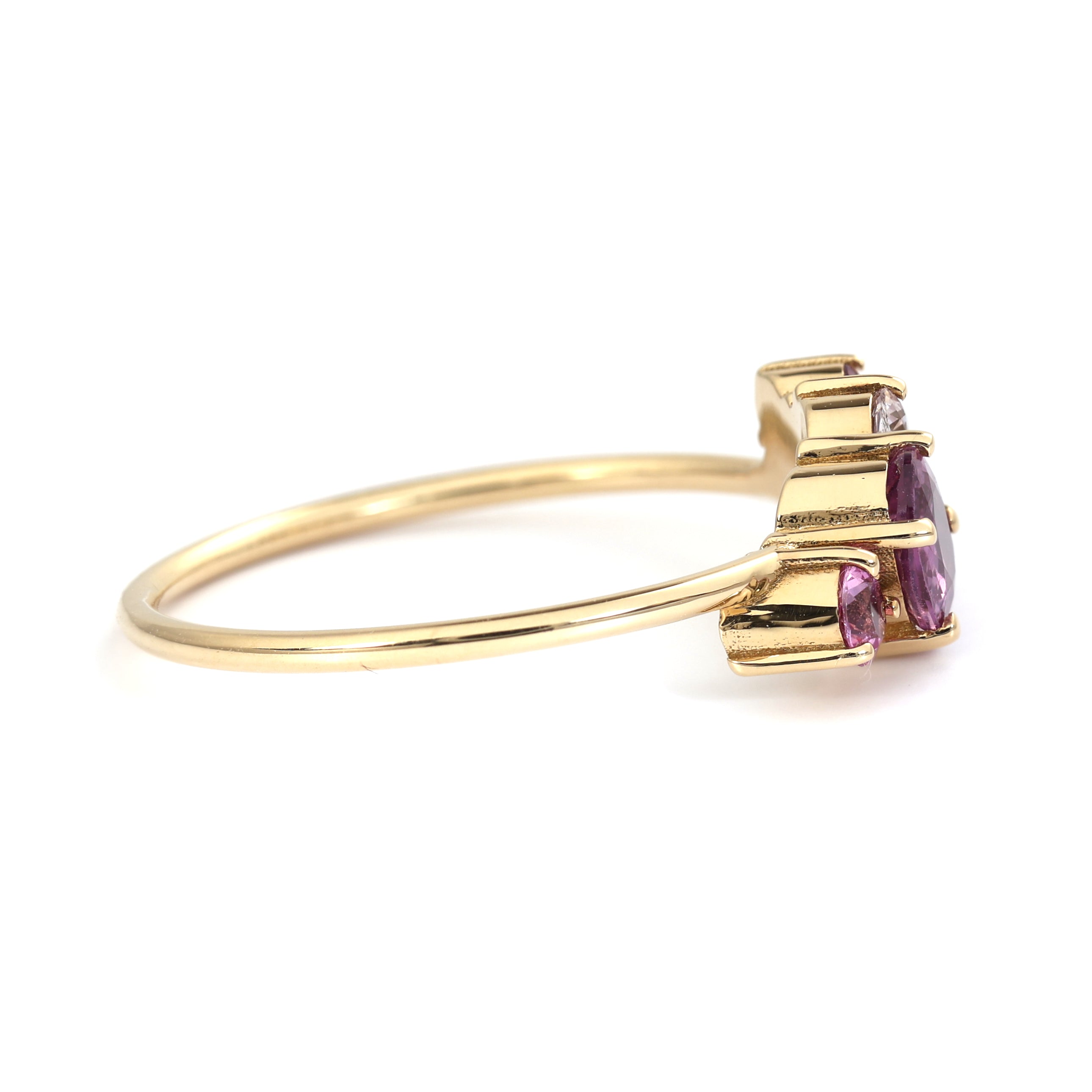 18K Gold Melange Sapphire Cluster Ring 0.89ct tw. A00231 - FABER JEWELS