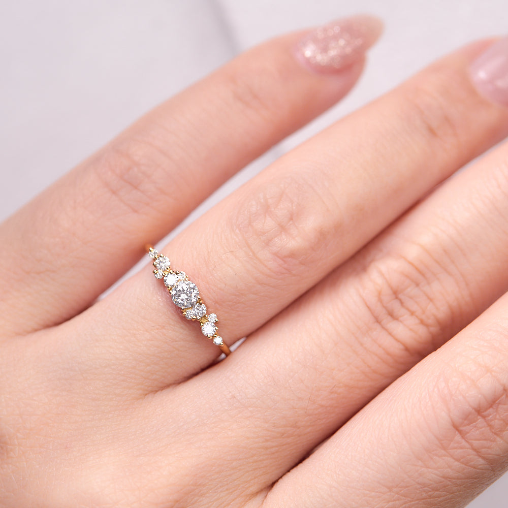 18K Gold Diamond Ring 0.35ct tw. A00233 - FABER JEWELS