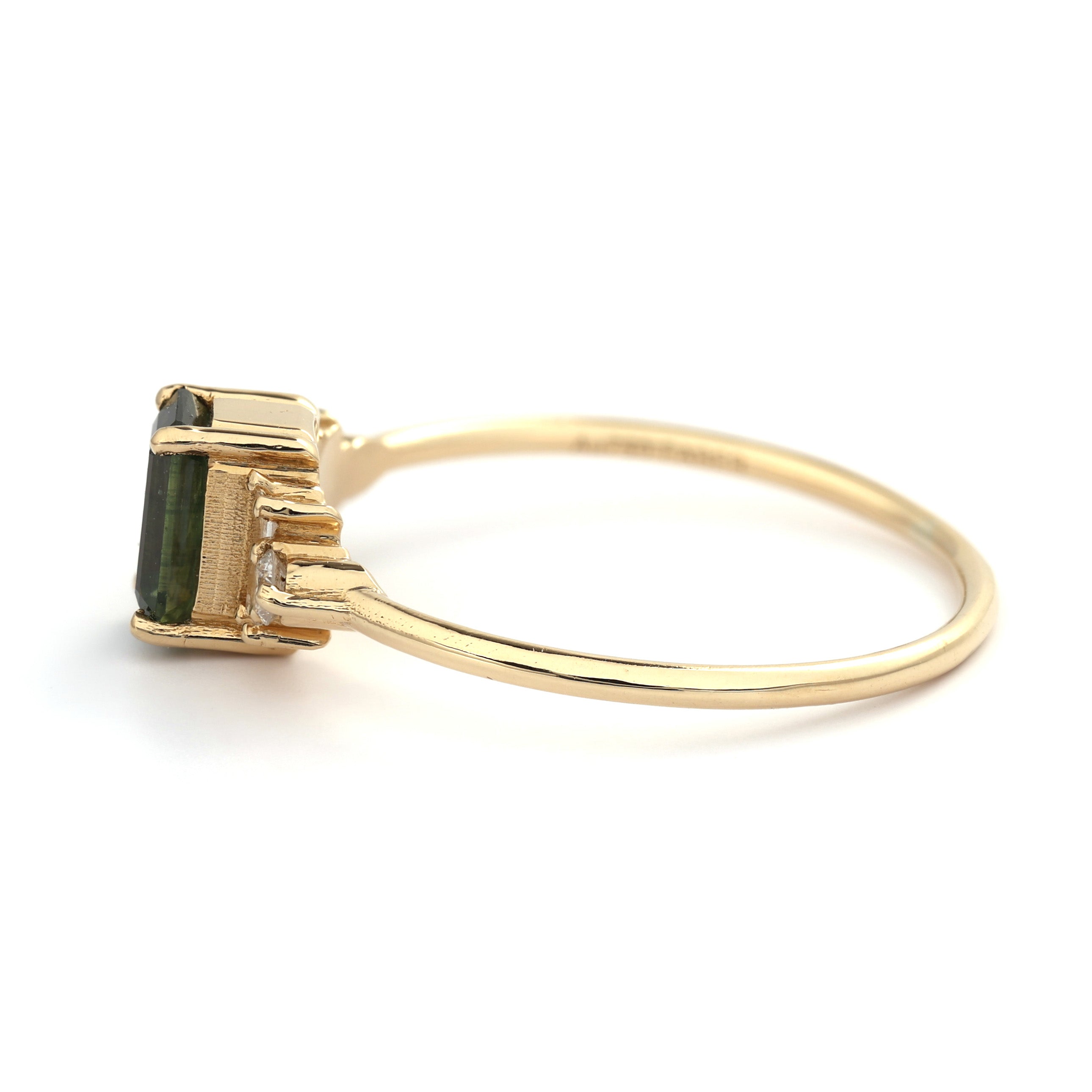 18K Gold Green Sapphire Diamond Ring A00244 (Copy) - FABER JEWELS