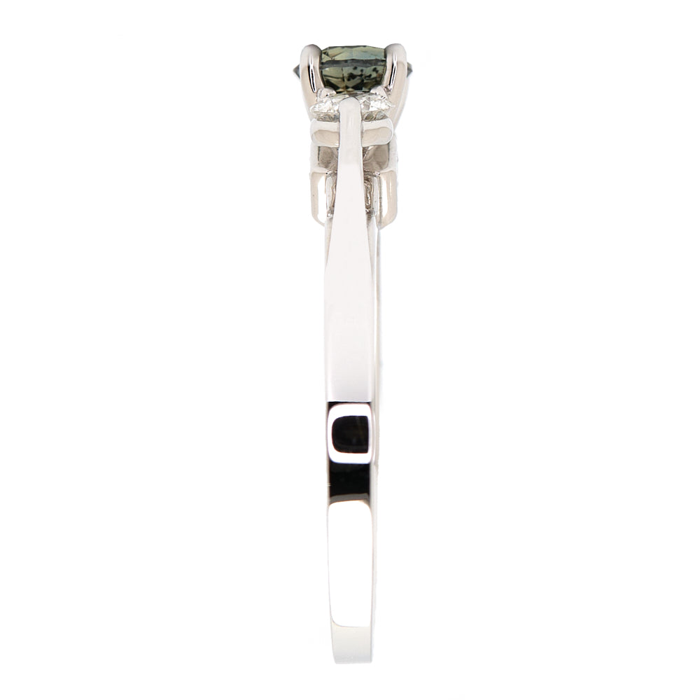 18K Gold Tanzanian Colour Change Sapphire Diamond Ring 0.49 ct CC0009 - FABER JEWELS