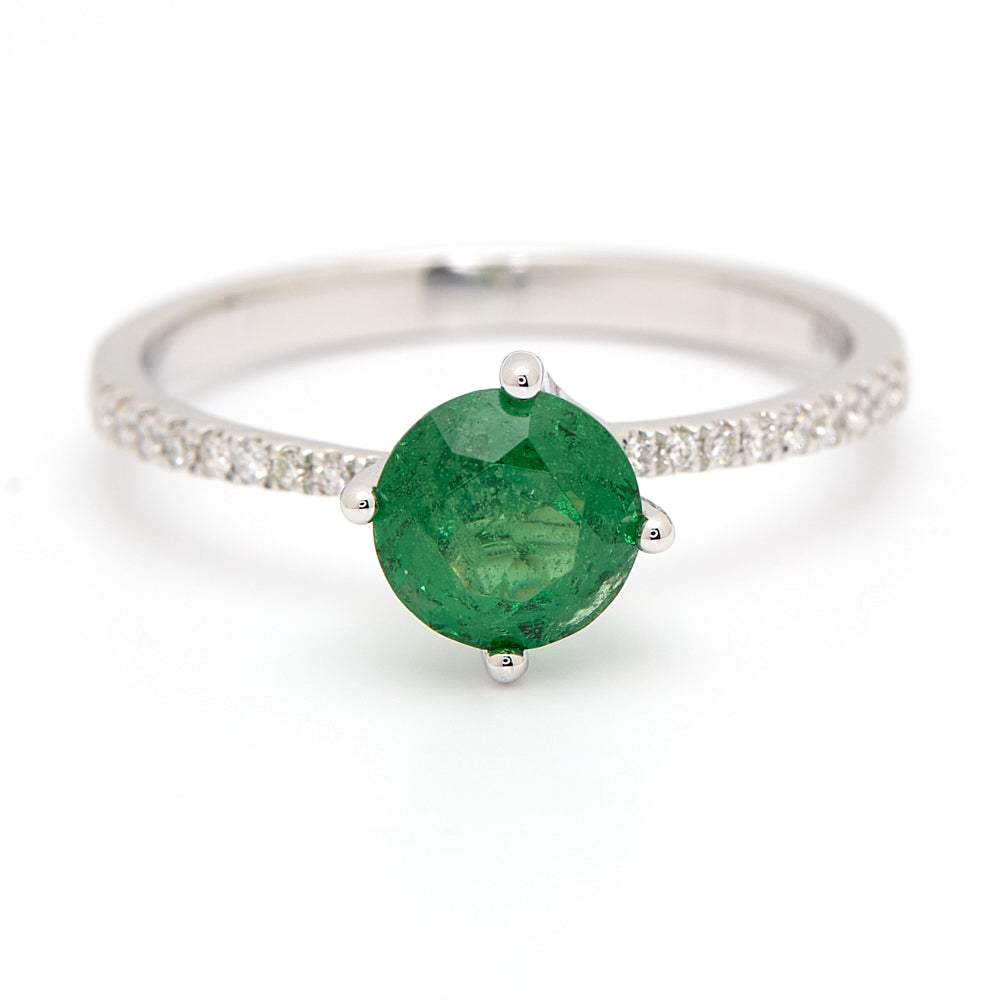 18K Gold Tanzanian Tsavorite Diamond Ring 1.03 ct CC0012 - FABER JEWELS