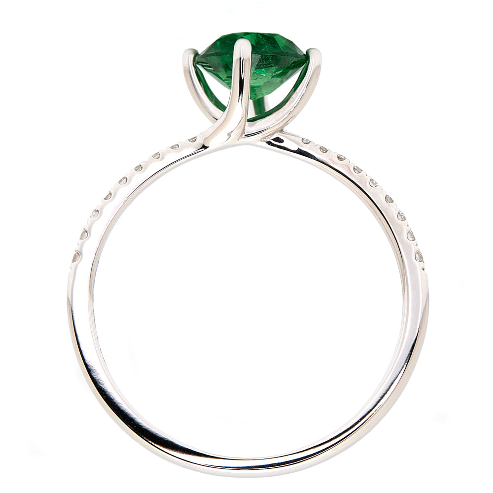 18K Gold Tanzanian Tsavorite Diamond Ring 1.03 ct CC0012 - FABER JEWELS