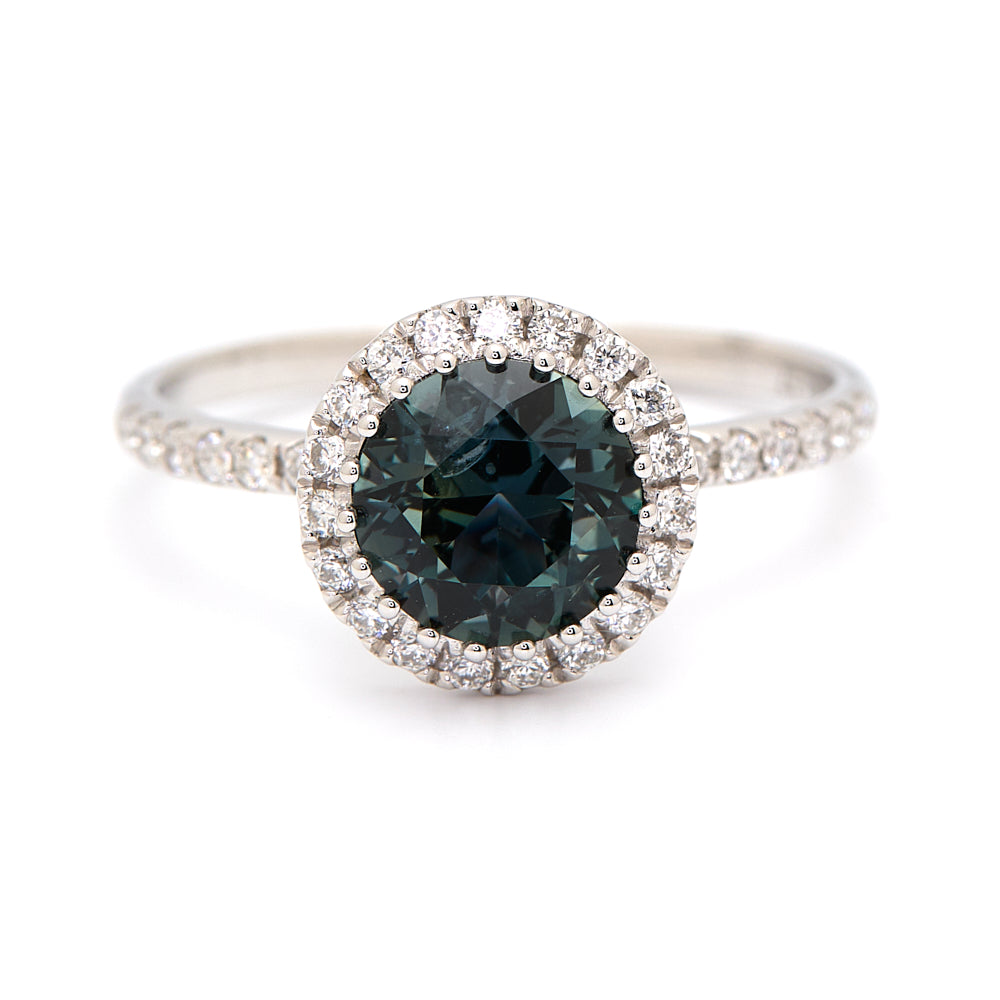 18K Gold Tanzania Colour Change Sapphire Diamond Ring 1.57ct CC0044 - FABER JEWELS
