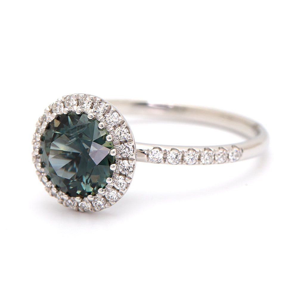 18K Gold Tanzania Colour Change Sapphire Diamond Ring 1.57ct CC0044 - FABER JEWELS