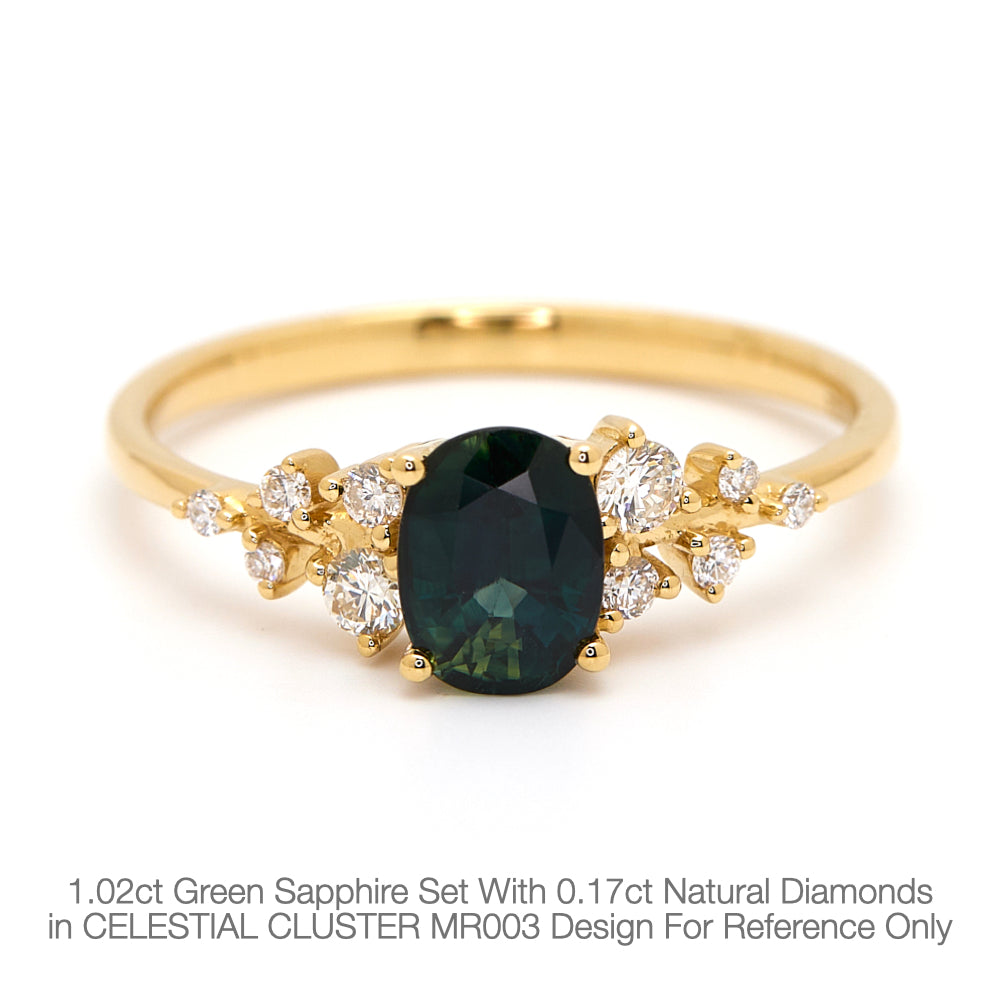 18K Gold Natural Diamond Celestial Cluster Ring Mount MR003 - FABER JEWELS