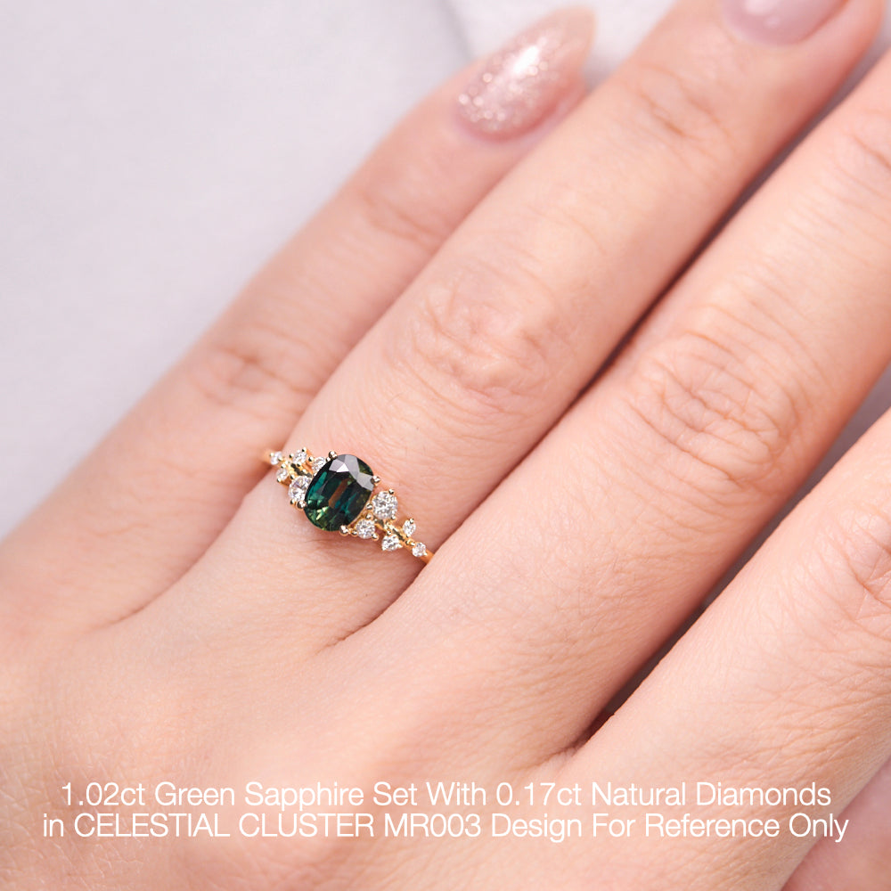 18K Gold Natural Diamond Celestial Cluster Ring Mount MR003 - FABER JEWELS