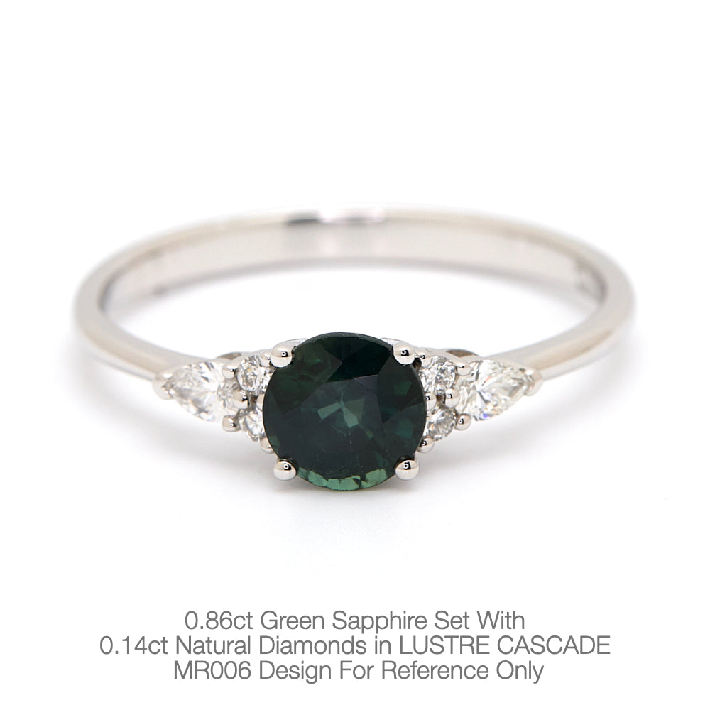 18K Gold Natural Diamond Lustre Cascade Ring Mount MR006 - FABER JEWELS