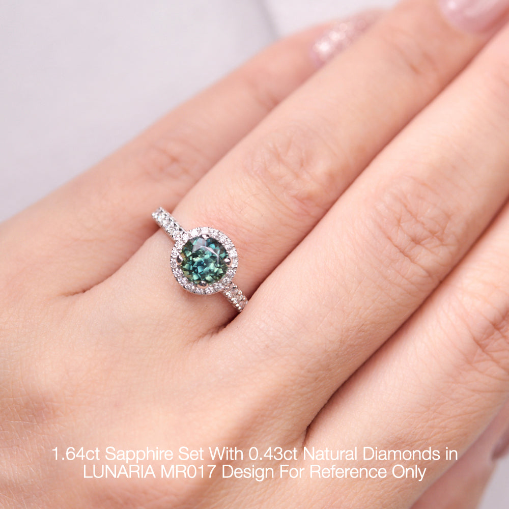 18K Gold Natural Diamond Lunaria Ring Mount MR017 - FABER JEWELS