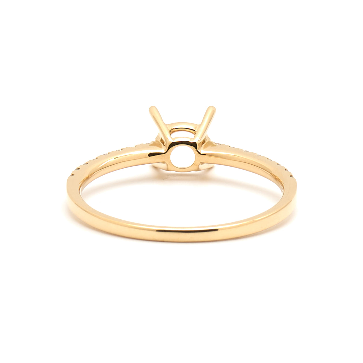 18K Gold Natural Diamond Linea ring mount MR009 - RM1003 t.c.w. 0.15ct - FABER JEWELS