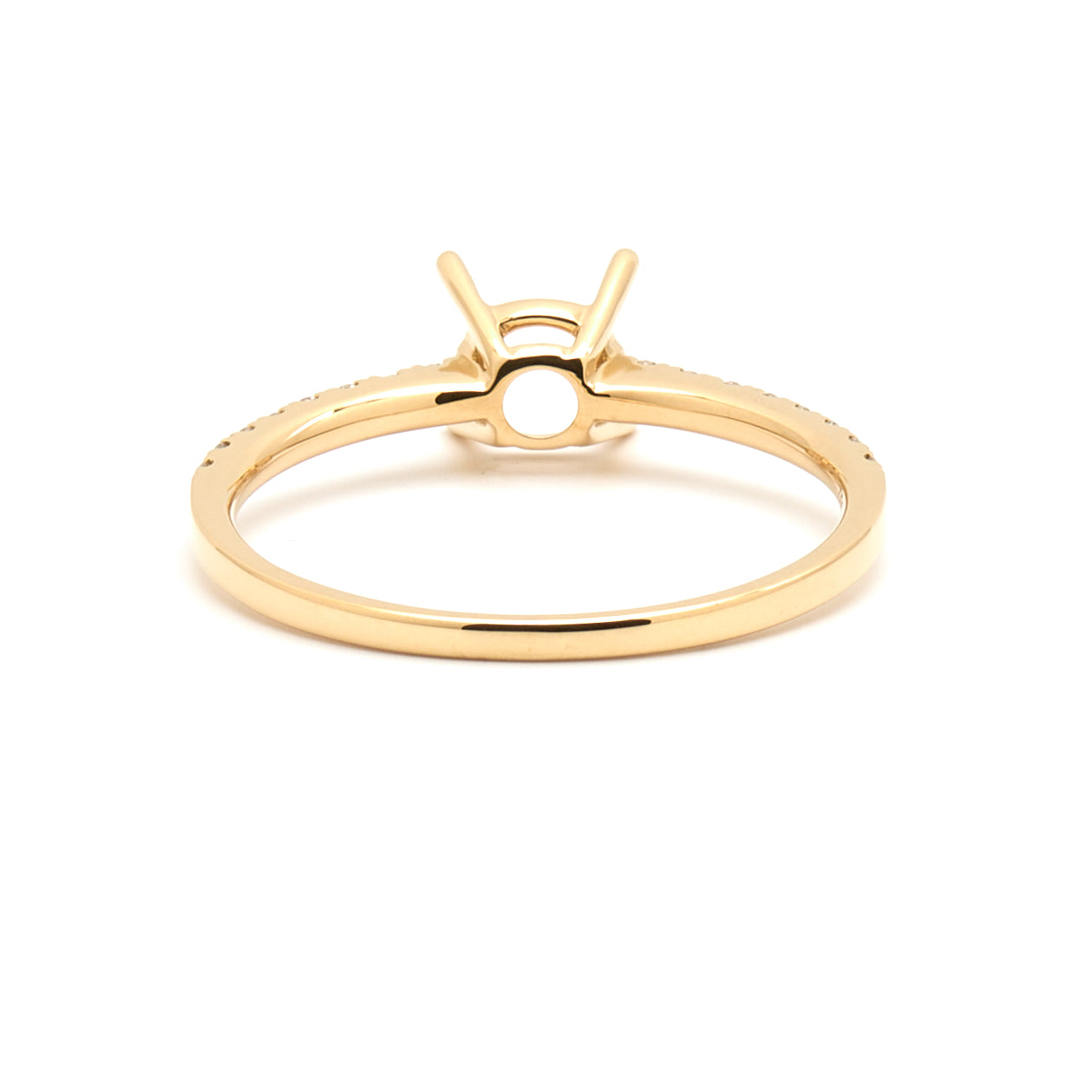 18K Gold Natural Diamond Linea ring mount MR009 - RM1003 t.c.w. 0.15ct - FABER JEWELS