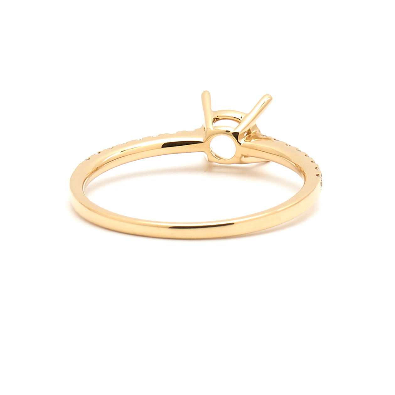 18K Gold Natural Diamond Linea ring mount RM1003 t.c.w. 0.15ct