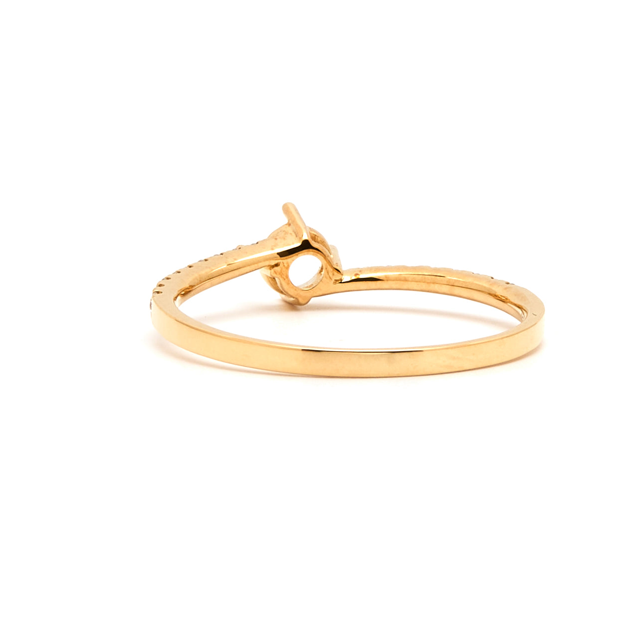 18K Gold Natural Diamond Petaline ring mount RM1011