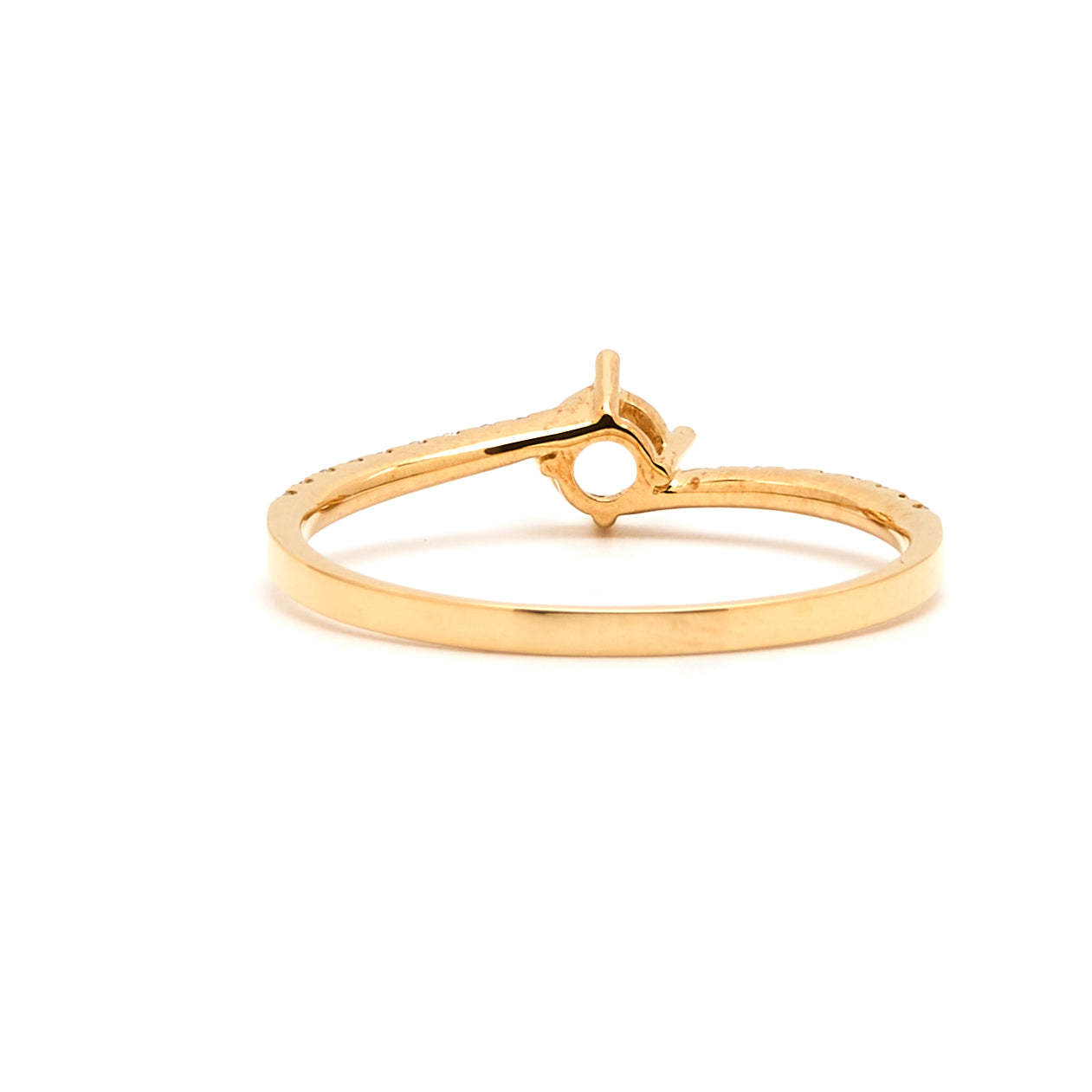 18K Gold Natural Diamond Petaline ring mount RM1011