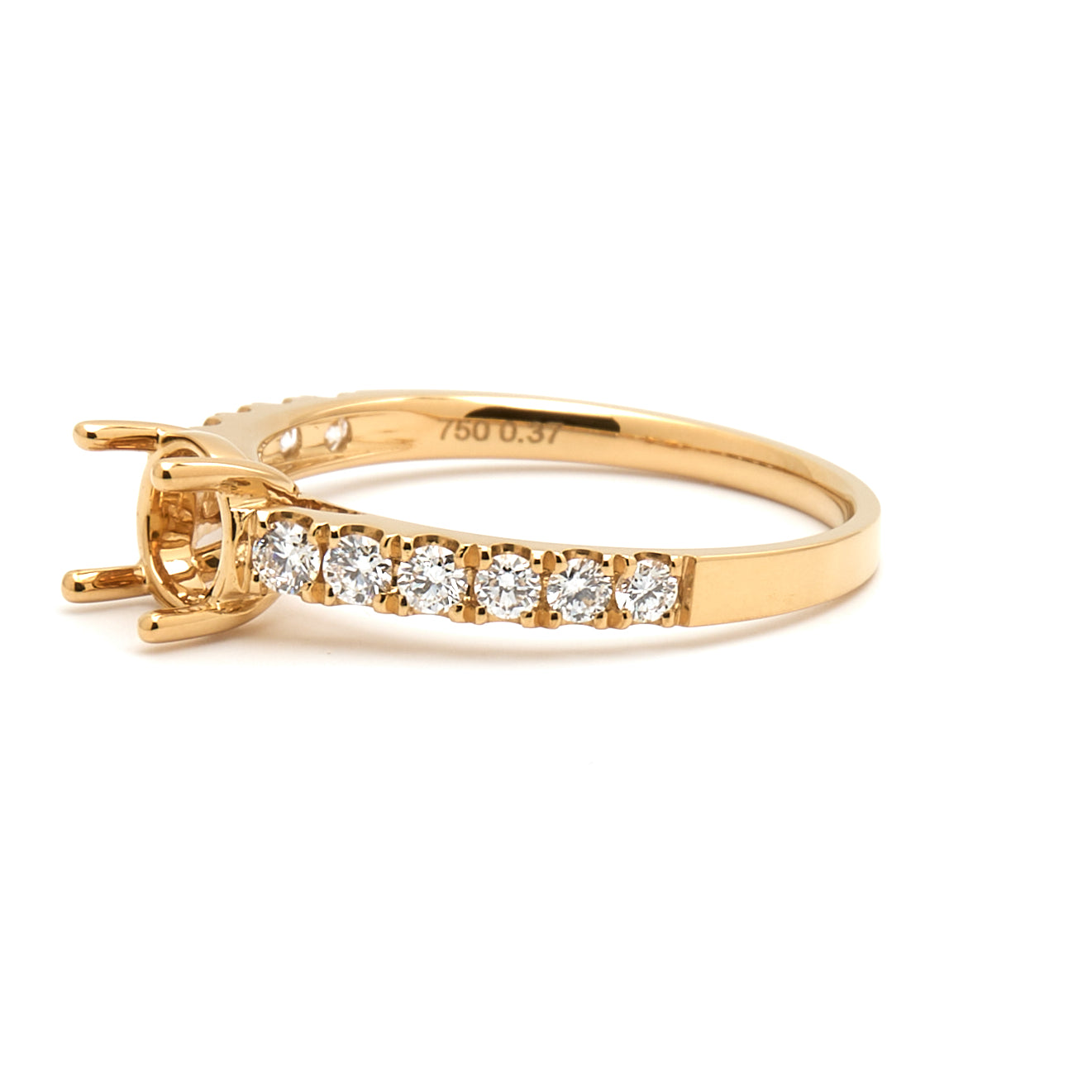 18K Gold Natural Diamond Liora ring mount RM1024 t.c.w. 0.37ct