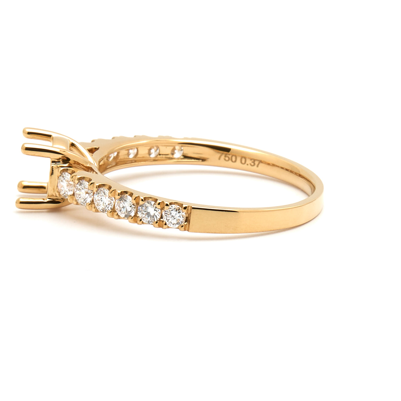 18K Gold Natural Diamond Liora ring mount RM1024 t.c.w. 0.37ct
