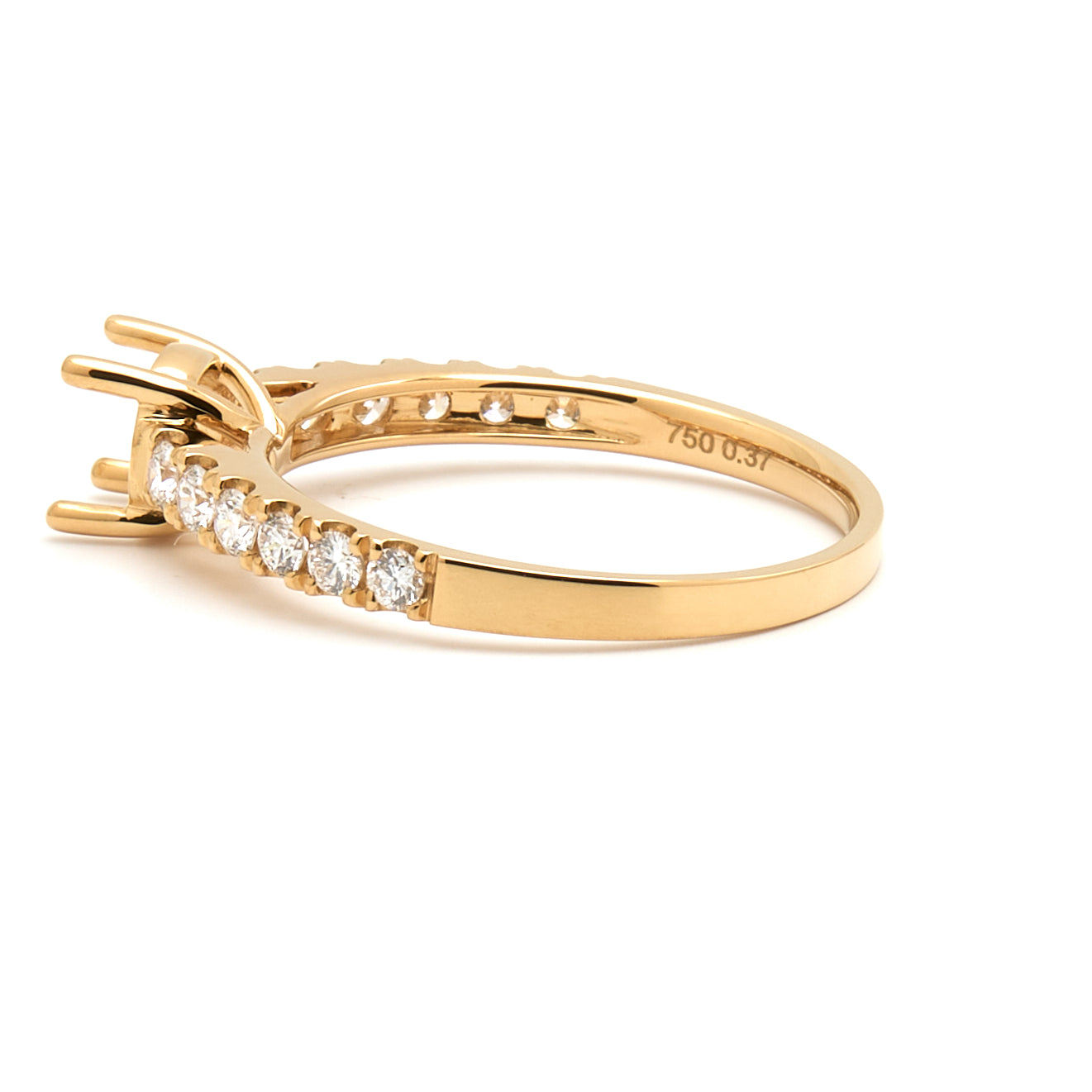 18K Gold Natural Diamond Liora ring mount RM1024 t.c.w. 0.37ct