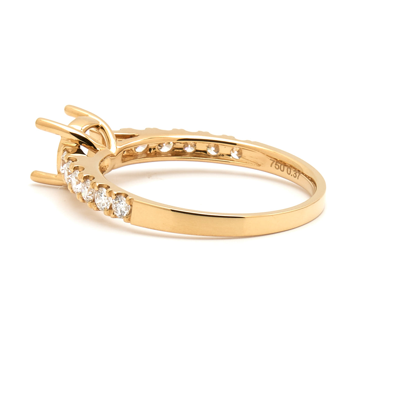 18K Gold Natural Diamond Liora ring mount RM1024 t.c.w. 0.37ct