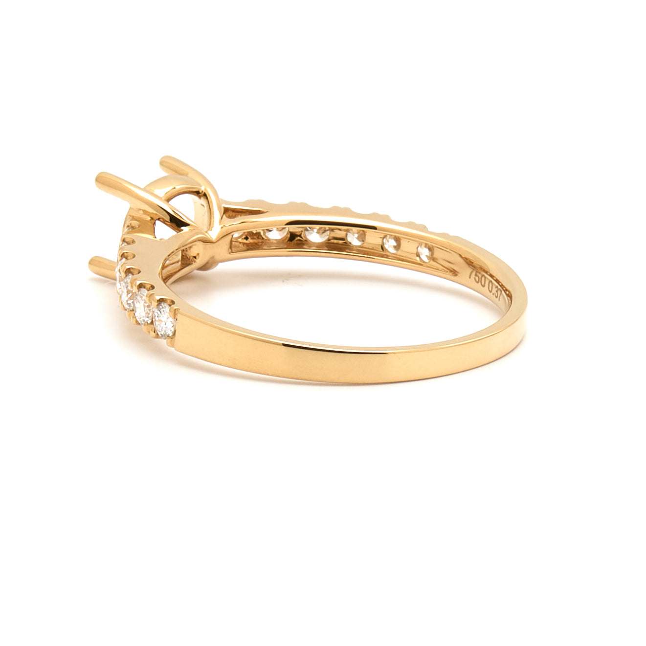 18K Gold Natural Diamond Liora ring mount RM1024 t.c.w. 0.37ct