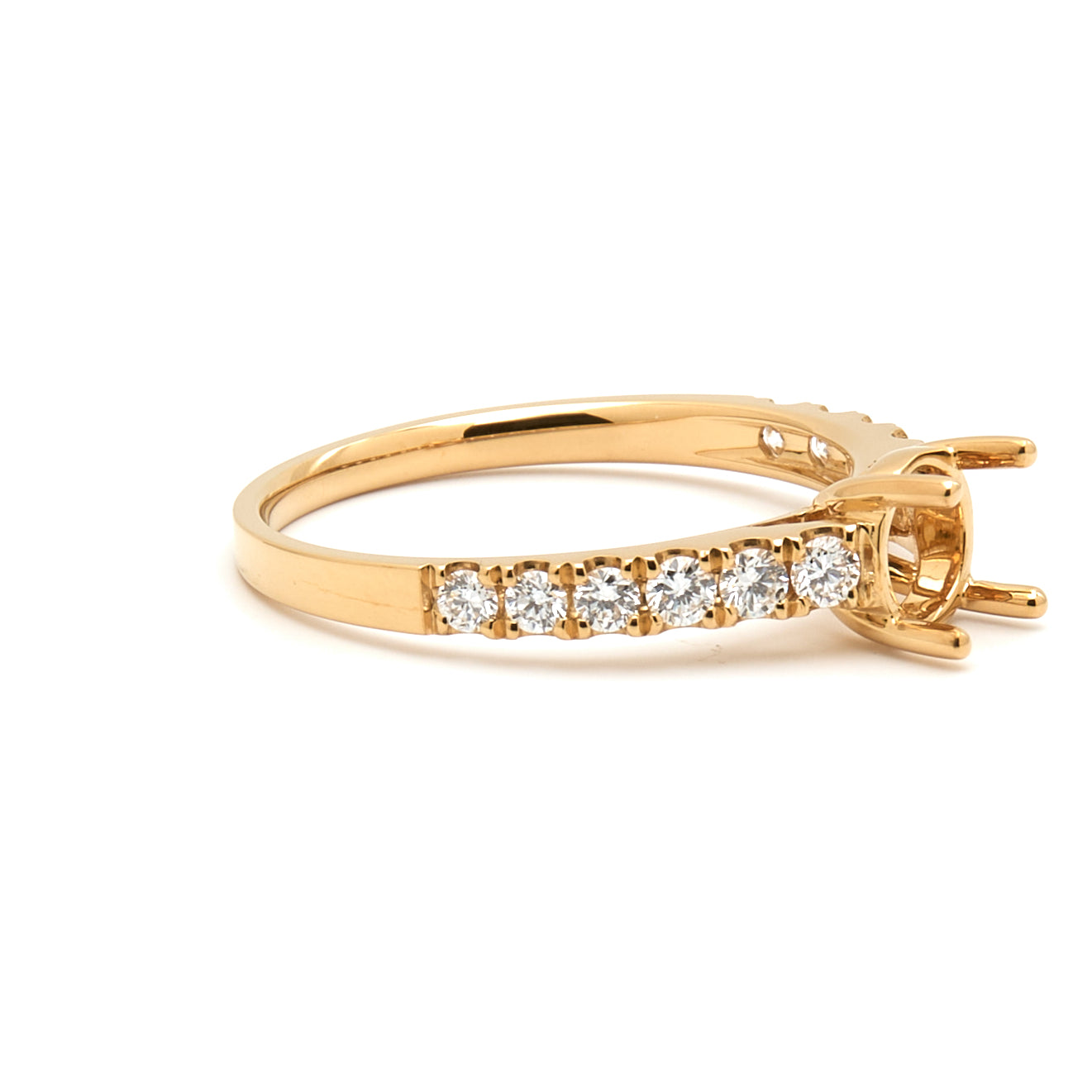 18K Gold Natural Diamond Liora ring mount RM1024 t.c.w. 0.37ct