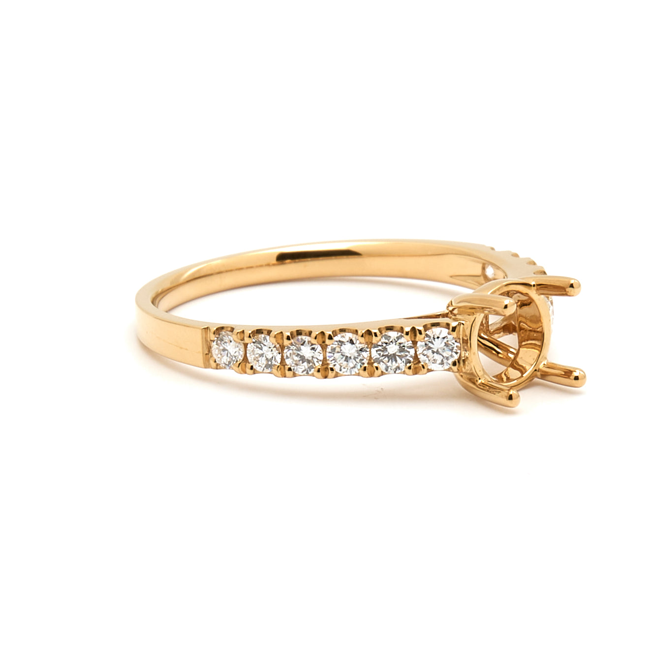 18K Gold Natural Diamond Liora ring mount RM1024 t.c.w. 0.37ct