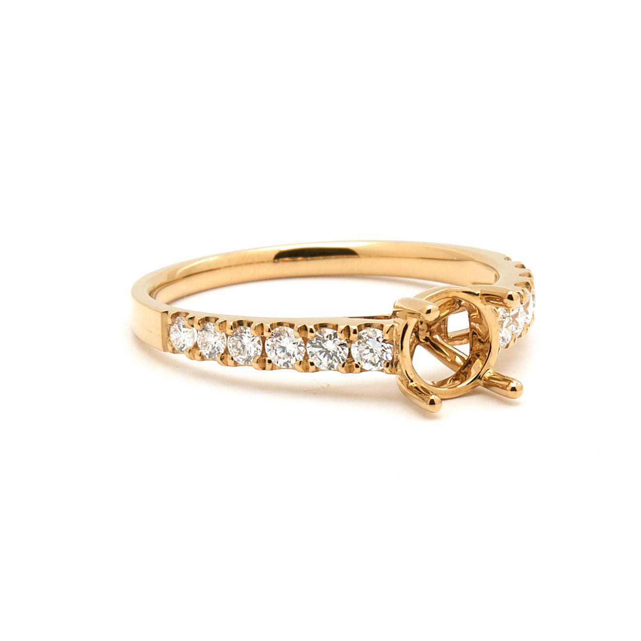 18K Gold Natural Diamond Liora ring mount RM1024 t.c.w. 0.37ct