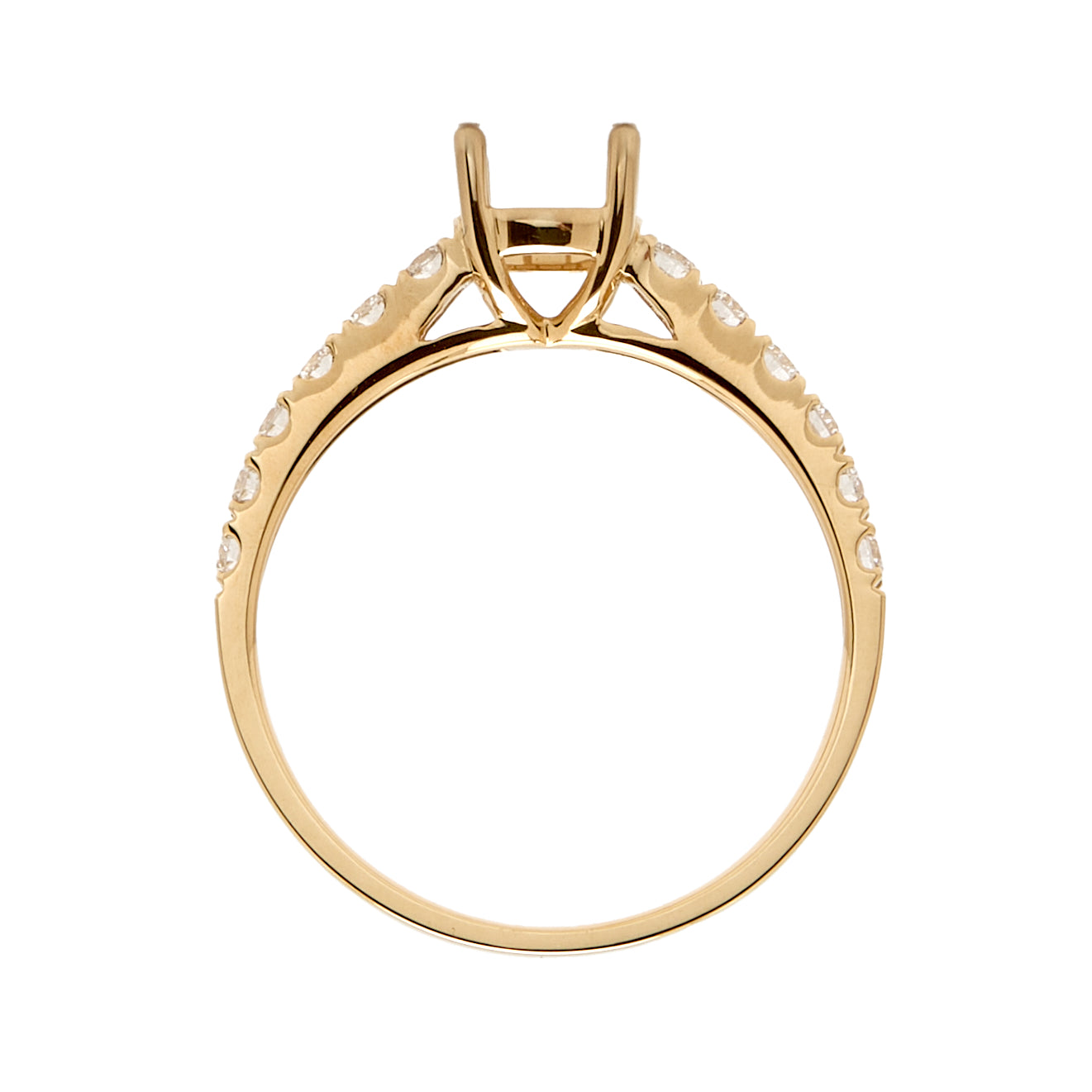 18K Gold Natural Diamond Liora ring mount RM1024 t.c.w. 0.37ct