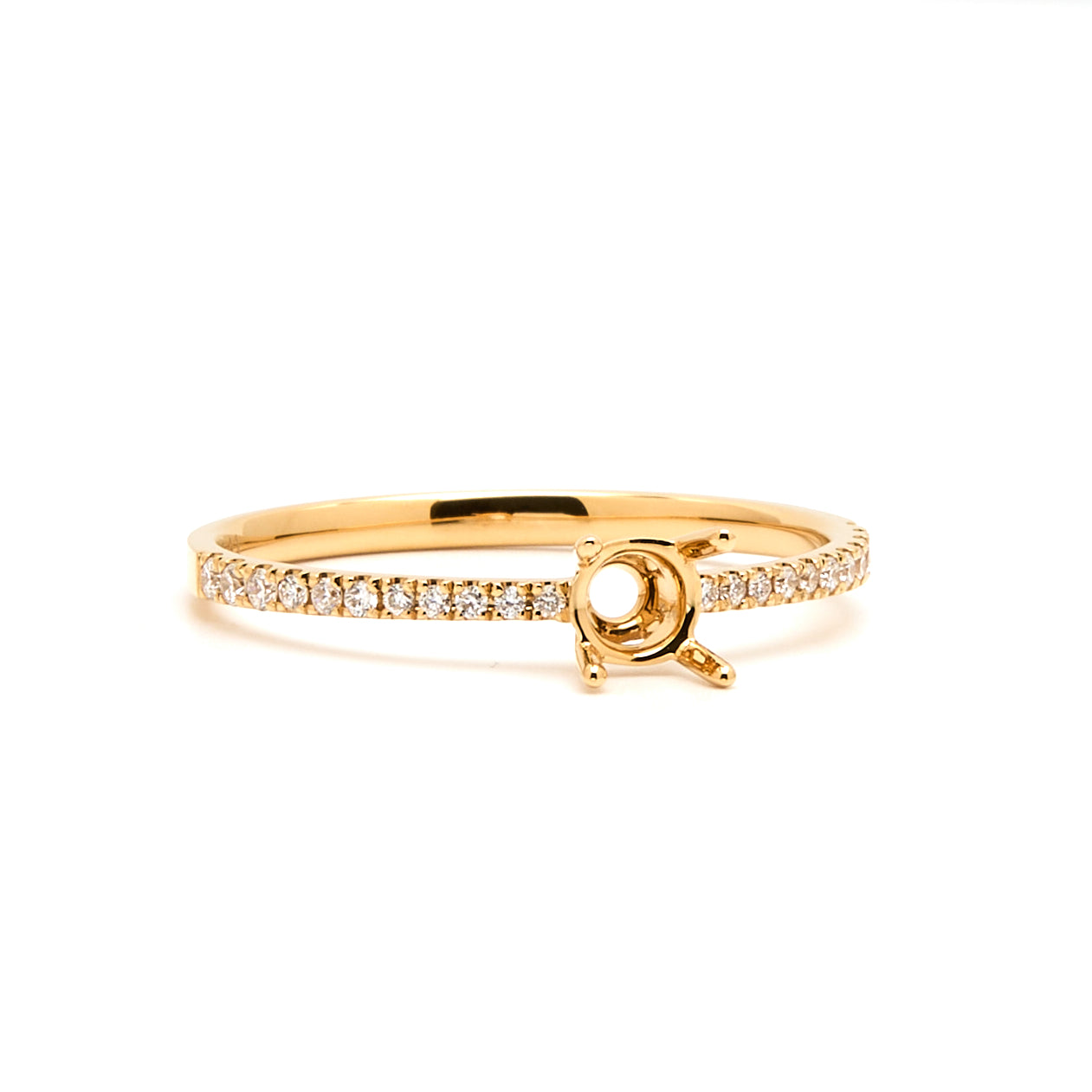 18K Gold Natural Diamond Solene ring mount RM1041