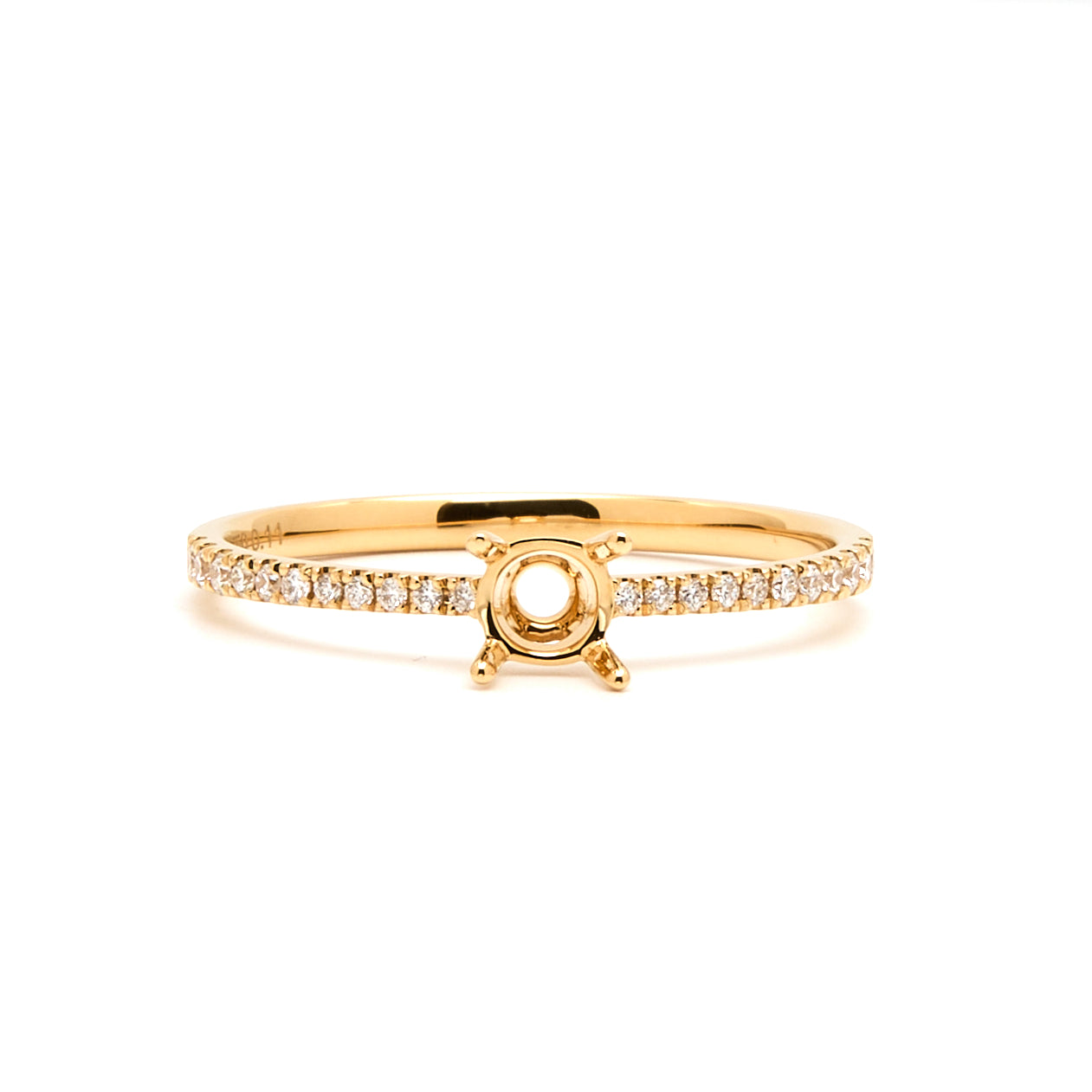 18K Gold Natural Diamond Solene ring mount RM1041