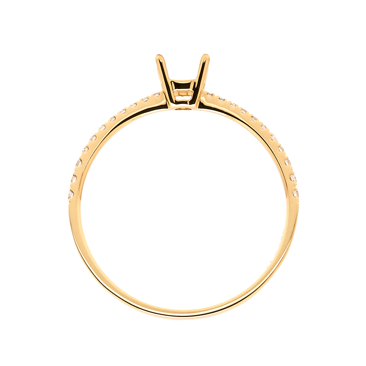 18K Gold Natural Diamond Solene ring mount RM1041