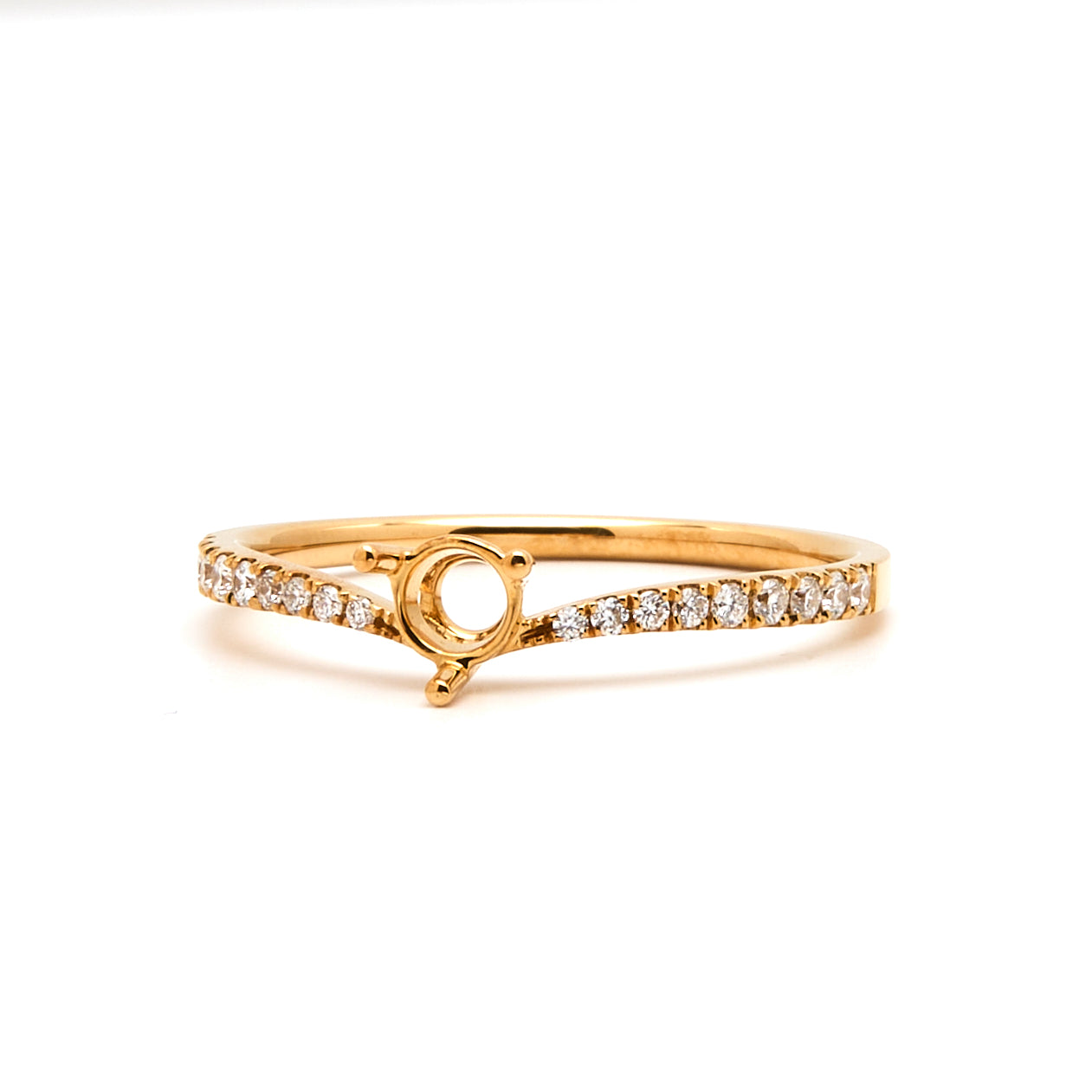 18K Gold Natural Diamond Vera ring mount RM1044