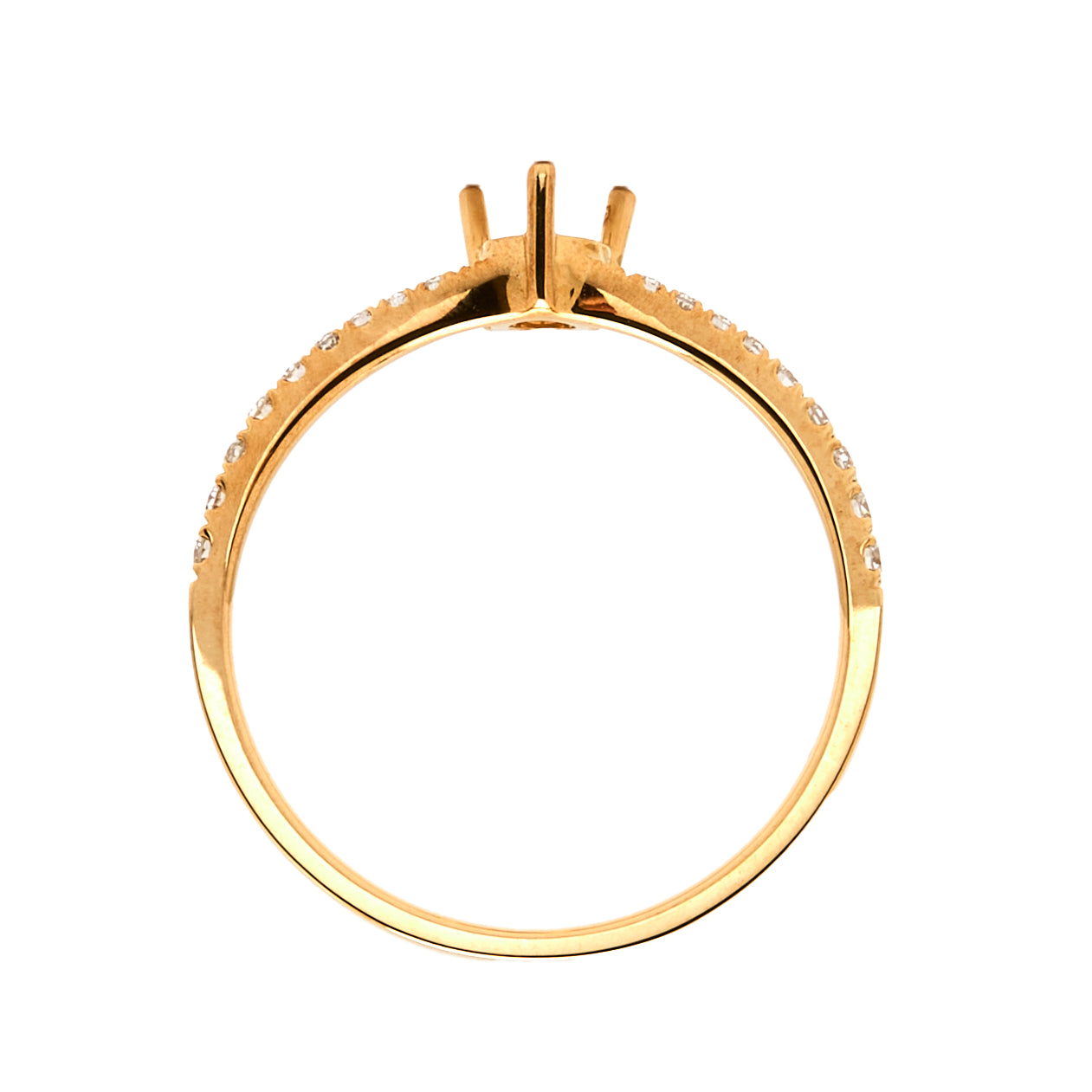 18K Gold Natural Diamond Vera ring mount RM1044