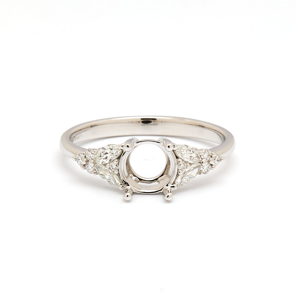 18K Gold Natural Diamond Symphony Bloom Ring Mount MR005-RM1073 - FABER JEWELS