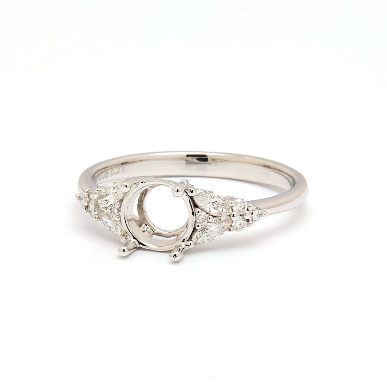 18K Gold Natural Diamond Symphony Bloom Ring Mount MR005-RM1073 - FABER JEWELS