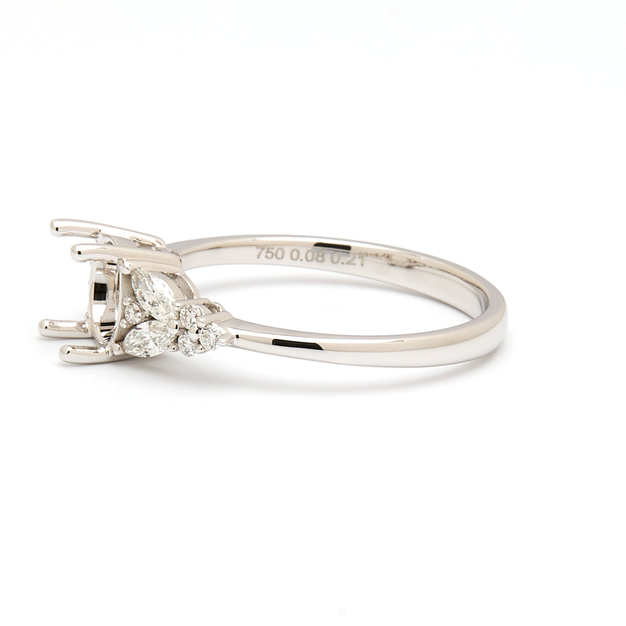 18K Gold Natural Diamond Symphony Bloom Ring Mount MR005-RM1073 - FABER JEWELS