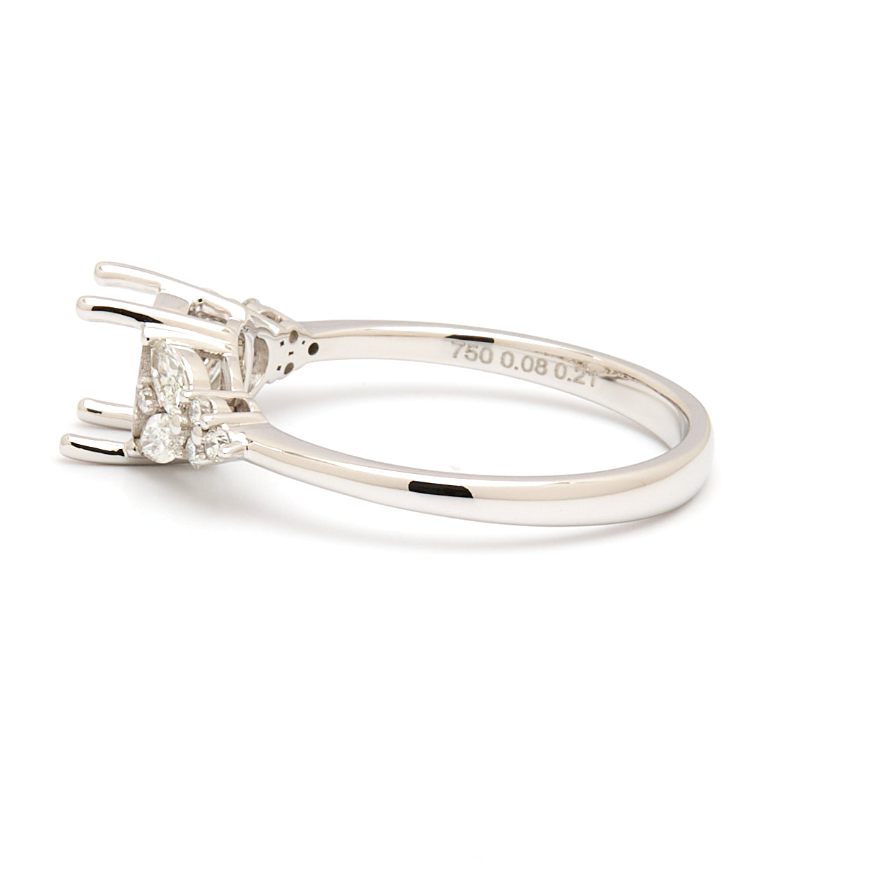 18K Gold Natural Diamond Symphony Bloom Ring Mount MR005-RM1073 - FABER JEWELS