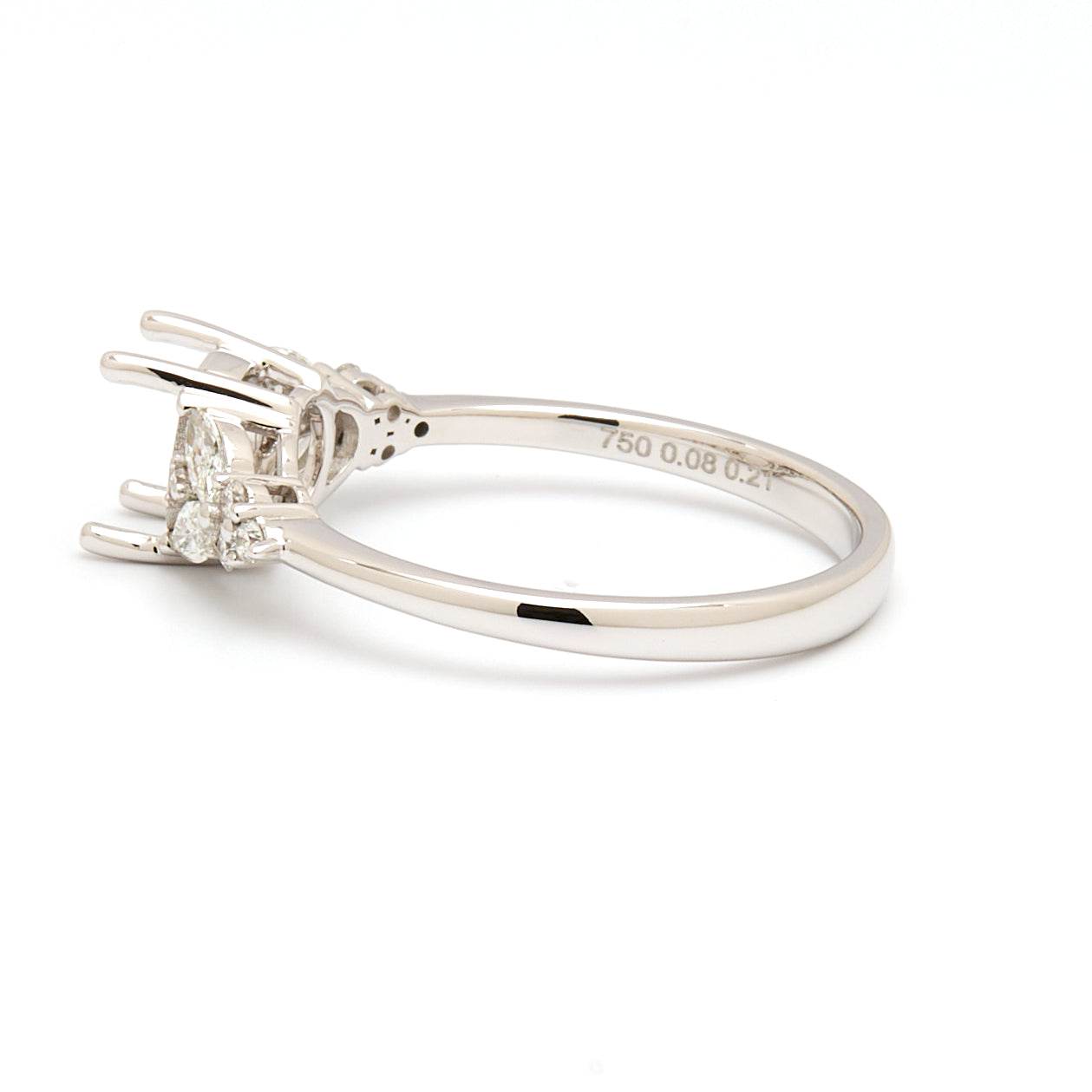 18K Gold Natural Diamond Symphony Bloom Ring Mount MR005-RM1073 - FABER JEWELS