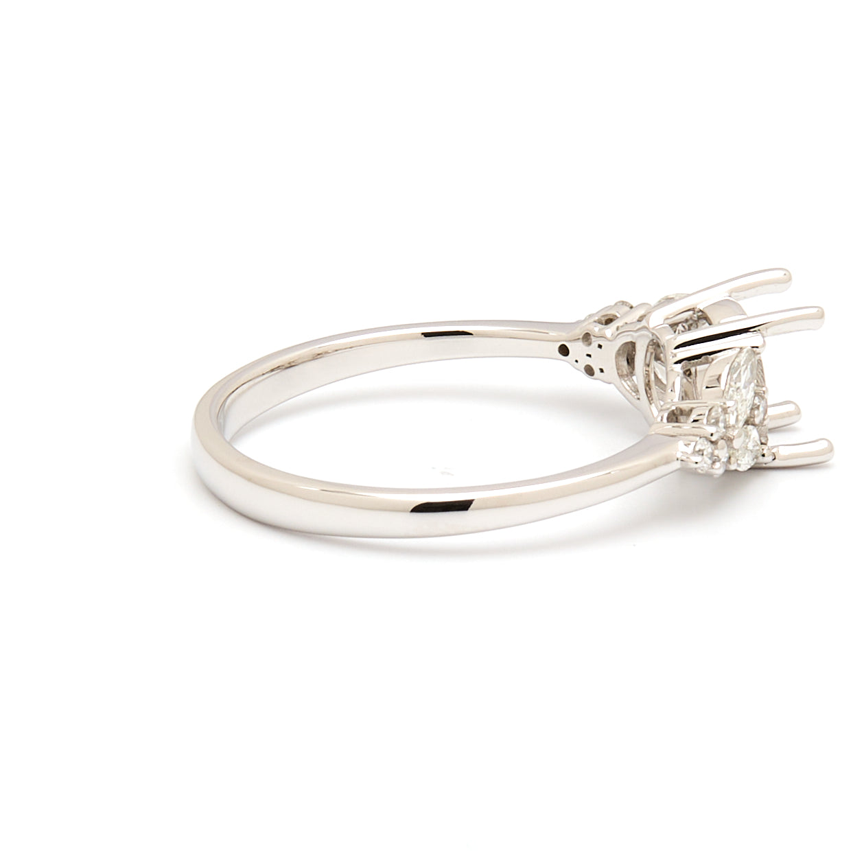 18K Gold Natural Diamond Symphony Bloom Ring Mount MR005-RM1073 - FABER JEWELS