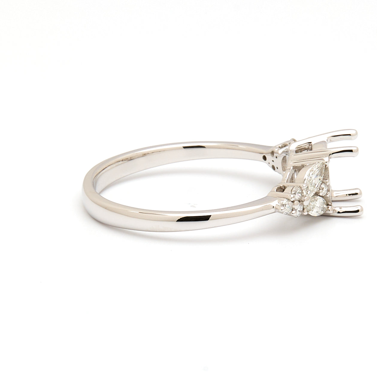 18K Gold Natural Diamond Symphony Bloom Ring Mount MR005-RM1073 - FABER JEWELS