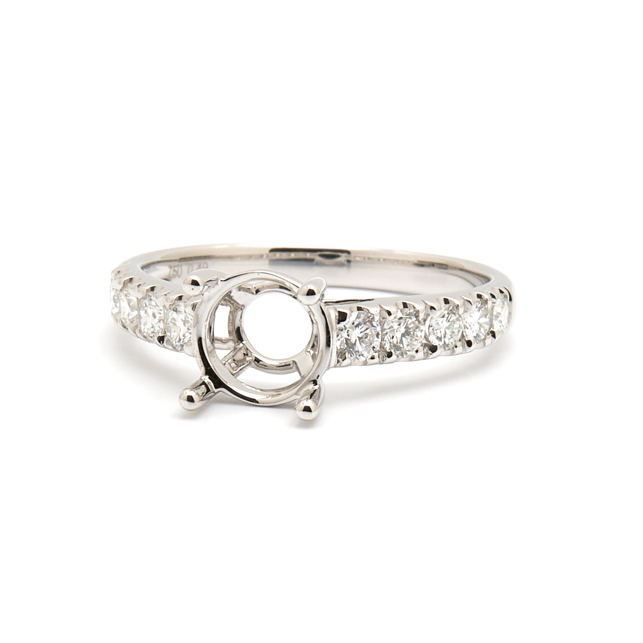 18K Gold Natural Diamond Luica Ring Mount RM1123 t.c.w. 0.49ct