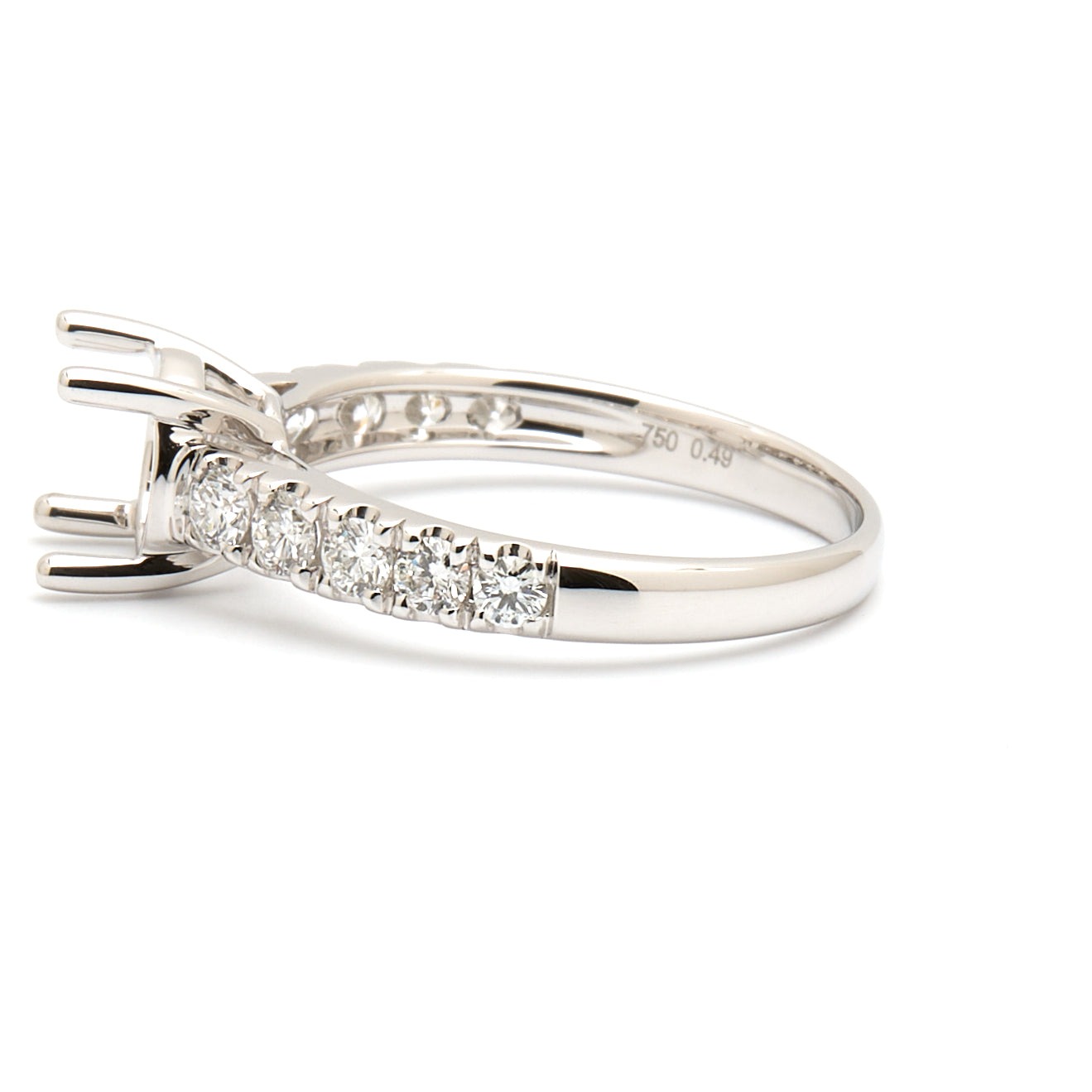 18K Gold Natural Diamond Luica Ring Mount RM1123 t.c.w. 0.49ct