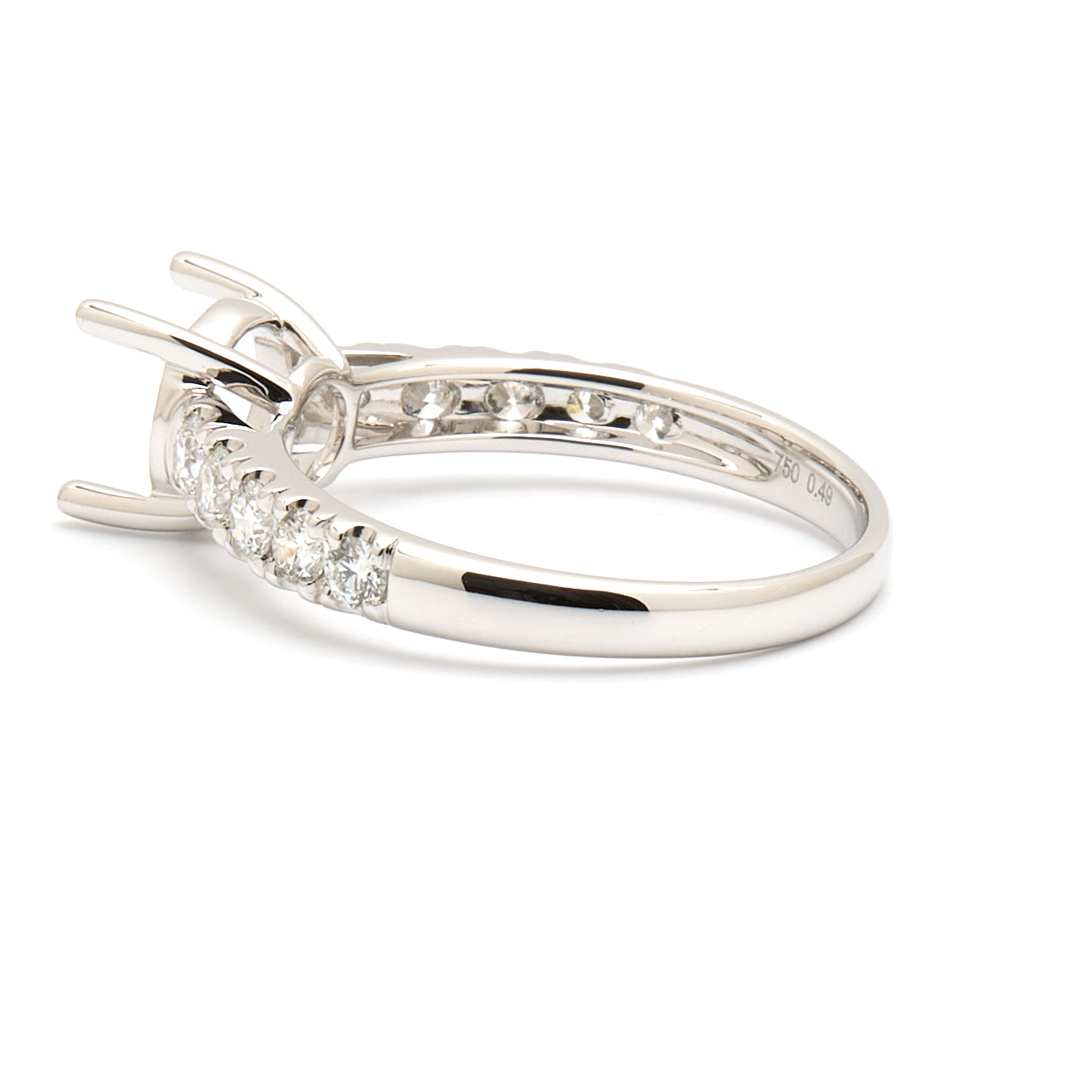 18K Gold Natural Diamond Luica Ring Mount RM1123 t.c.w. 0.49ct