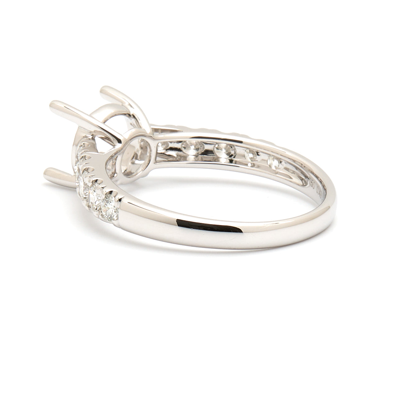 18K Gold Natural Diamond Luica Ring Mount RM1123 t.c.w. 0.49ct