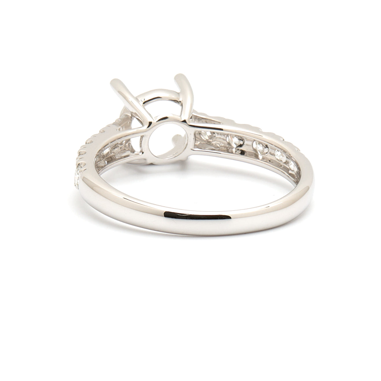 18K Gold Natural Diamond Luica Ring Mount RM1123 t.c.w. 0.49ct