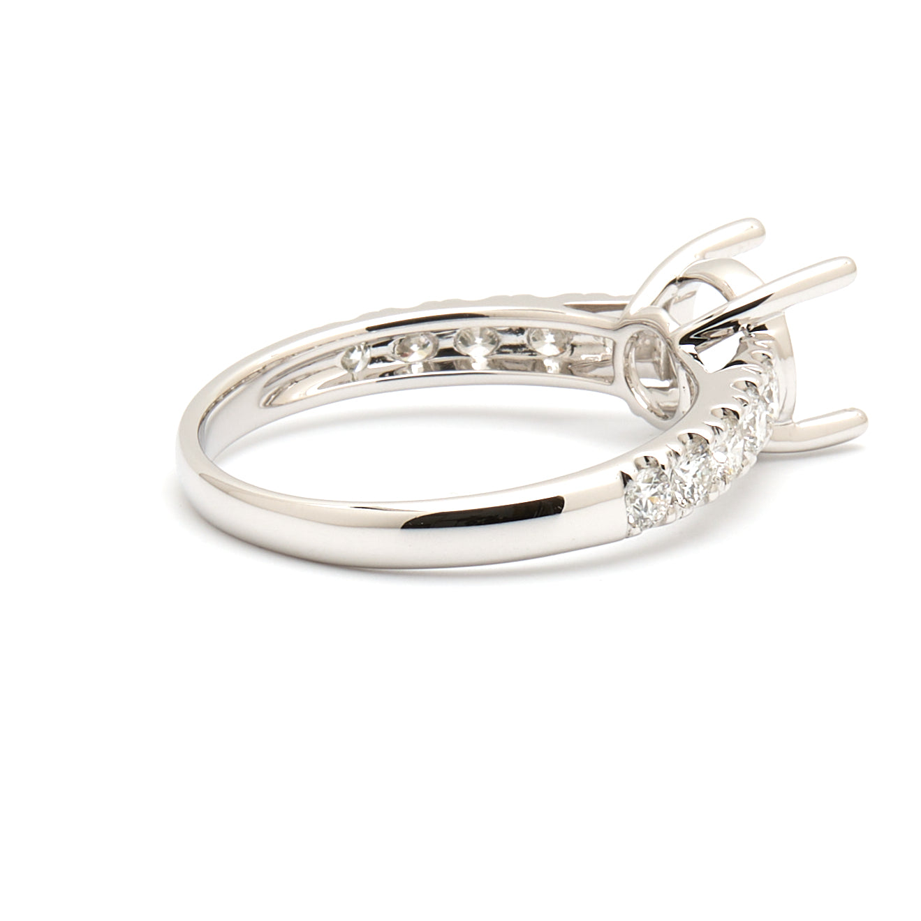 18K Gold Natural Diamond Luica Ring Mount RM1123 t.c.w. 0.49ct