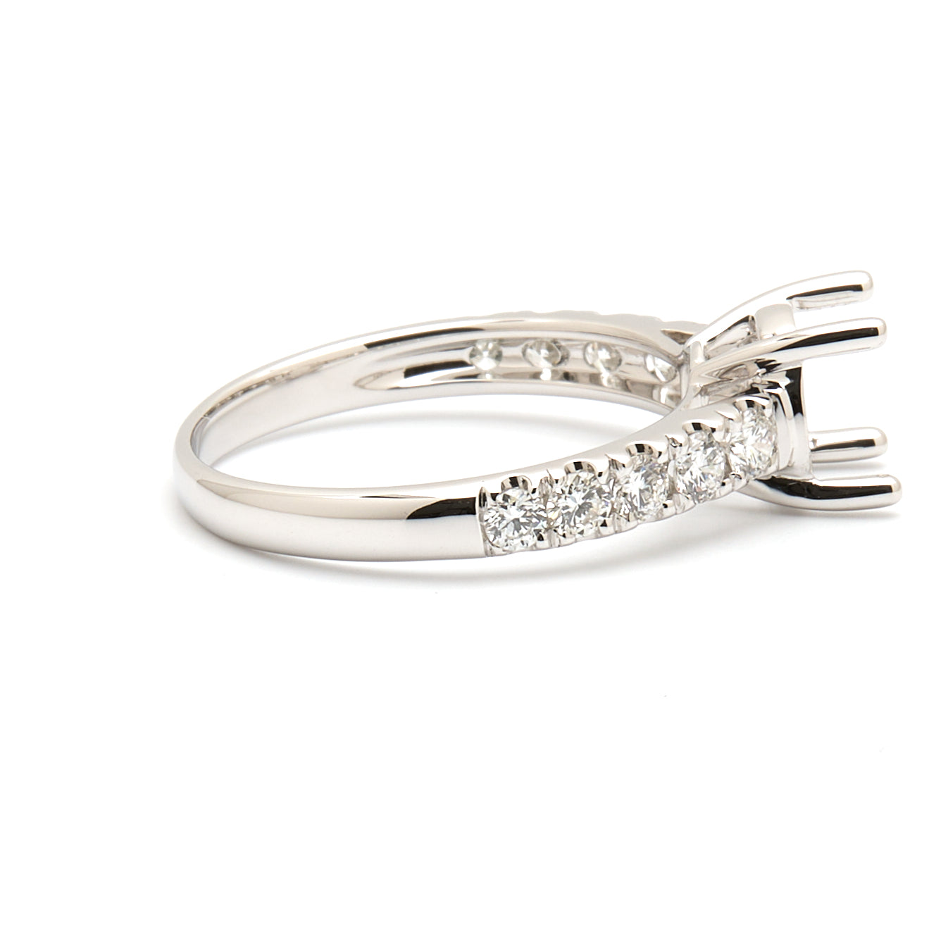 18K Gold Natural Diamond Luica Ring Mount RM1123 t.c.w. 0.49ct