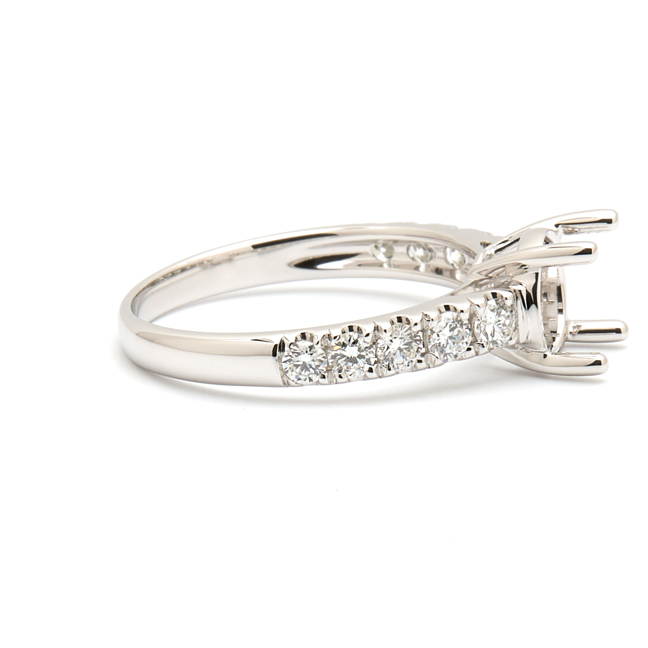 18K Gold Natural Diamond Luica Ring Mount RM1123 t.c.w. 0.49ct