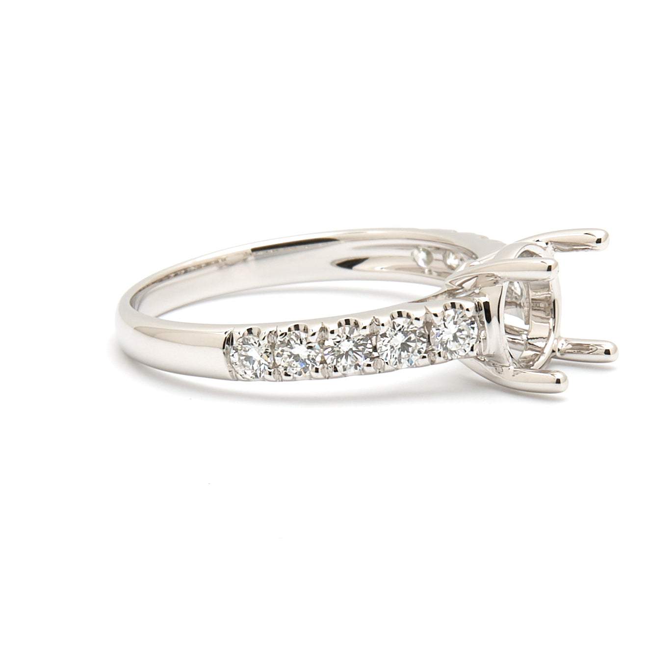 18K Gold Natural Diamond Luica Ring Mount RM1123 t.c.w. 0.49ct