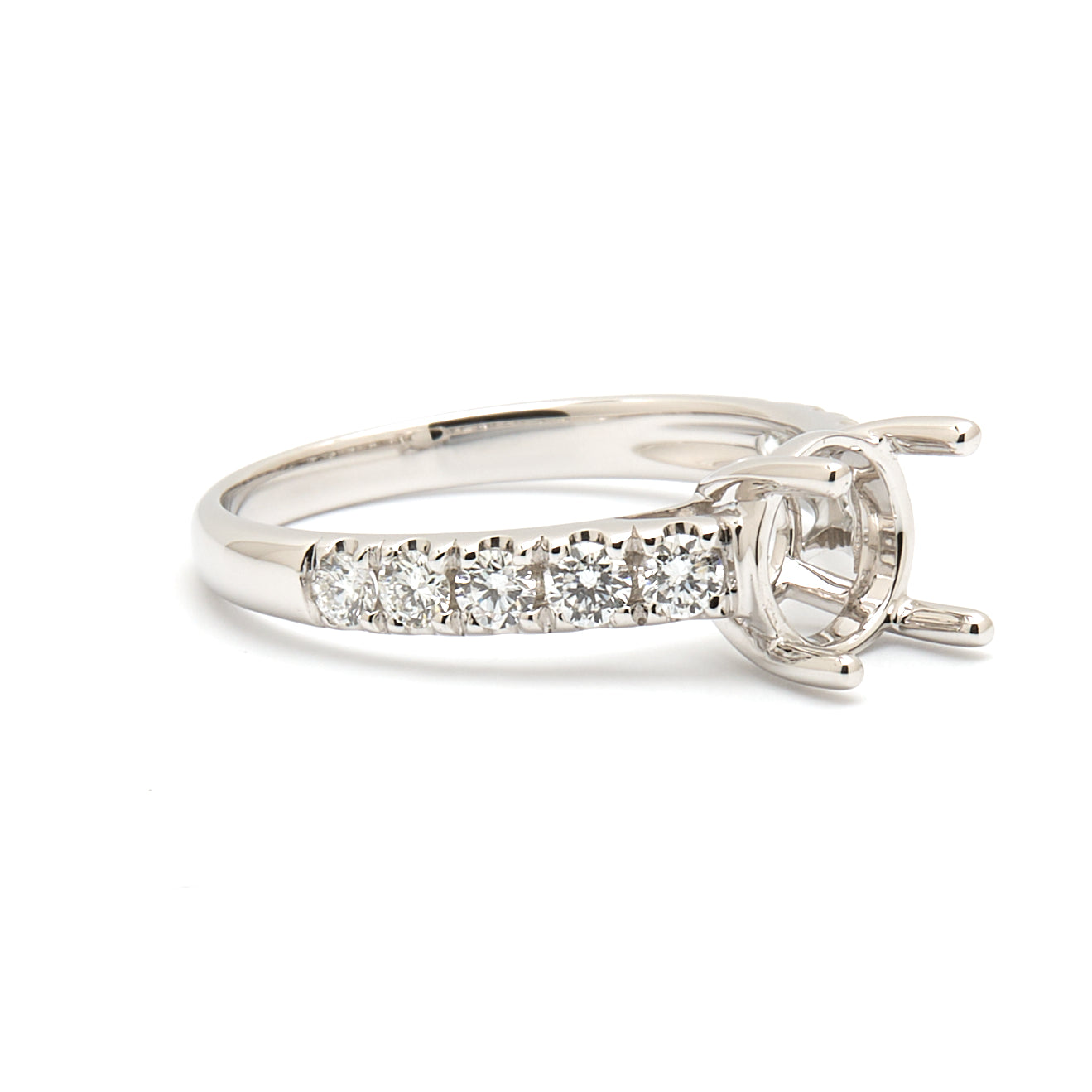 18K Gold Natural Diamond Luica Ring Mount RM1123 t.c.w. 0.49ct